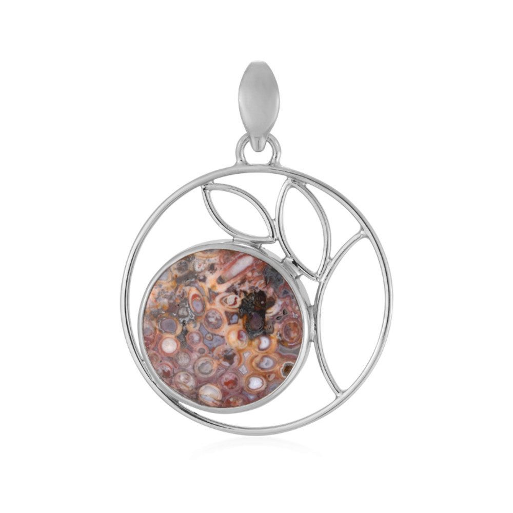 Cavill Kettenanhänger Cavill Sterlingsilber Anhänger, 16,5 ct Palmenholz, rund, Platin (1-tlg)