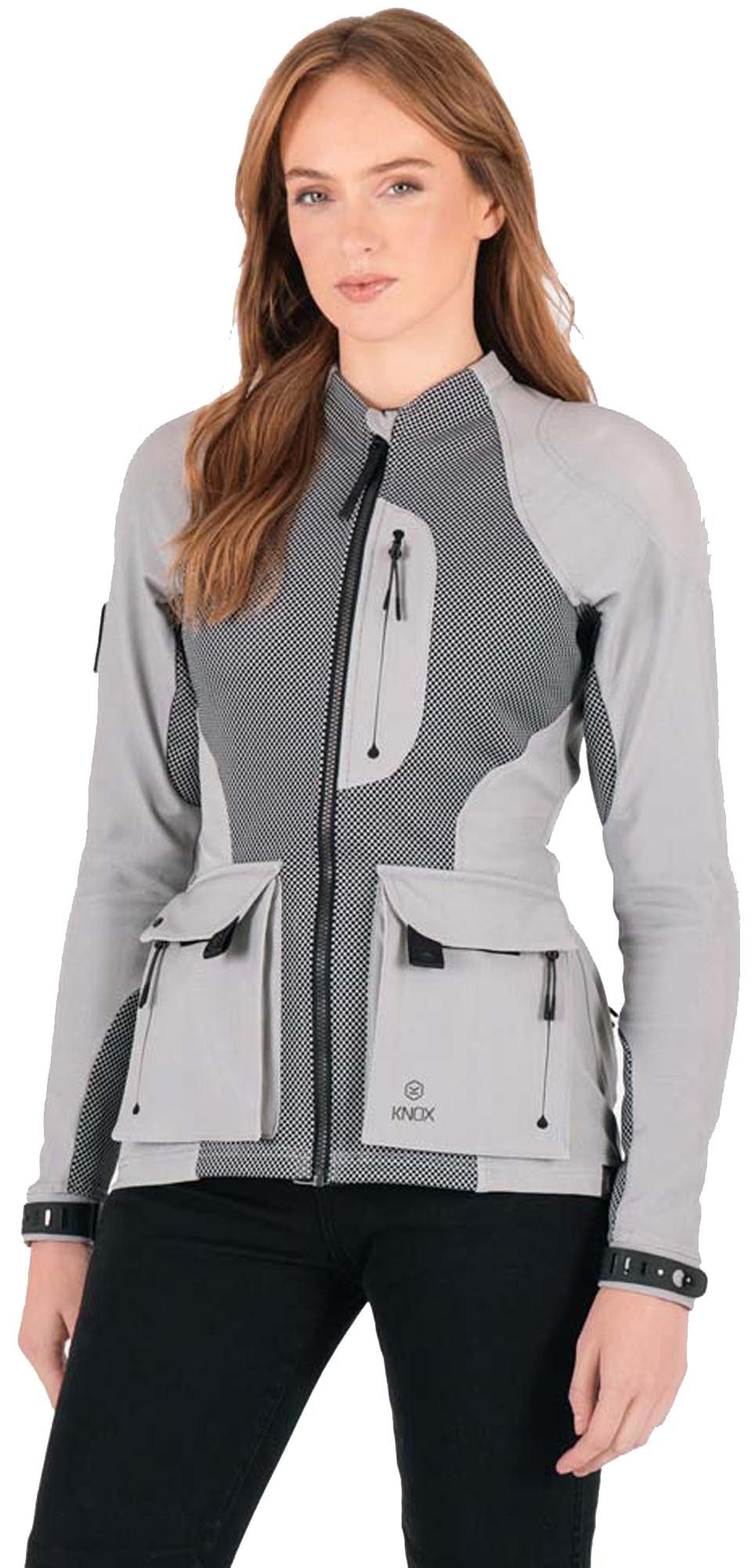 KNOX Motorradjacke Tor Damen Motorrad Protektorenjacke Rückenprotektor enthalten,Ellenbogenprotektoren enthalten,perfori