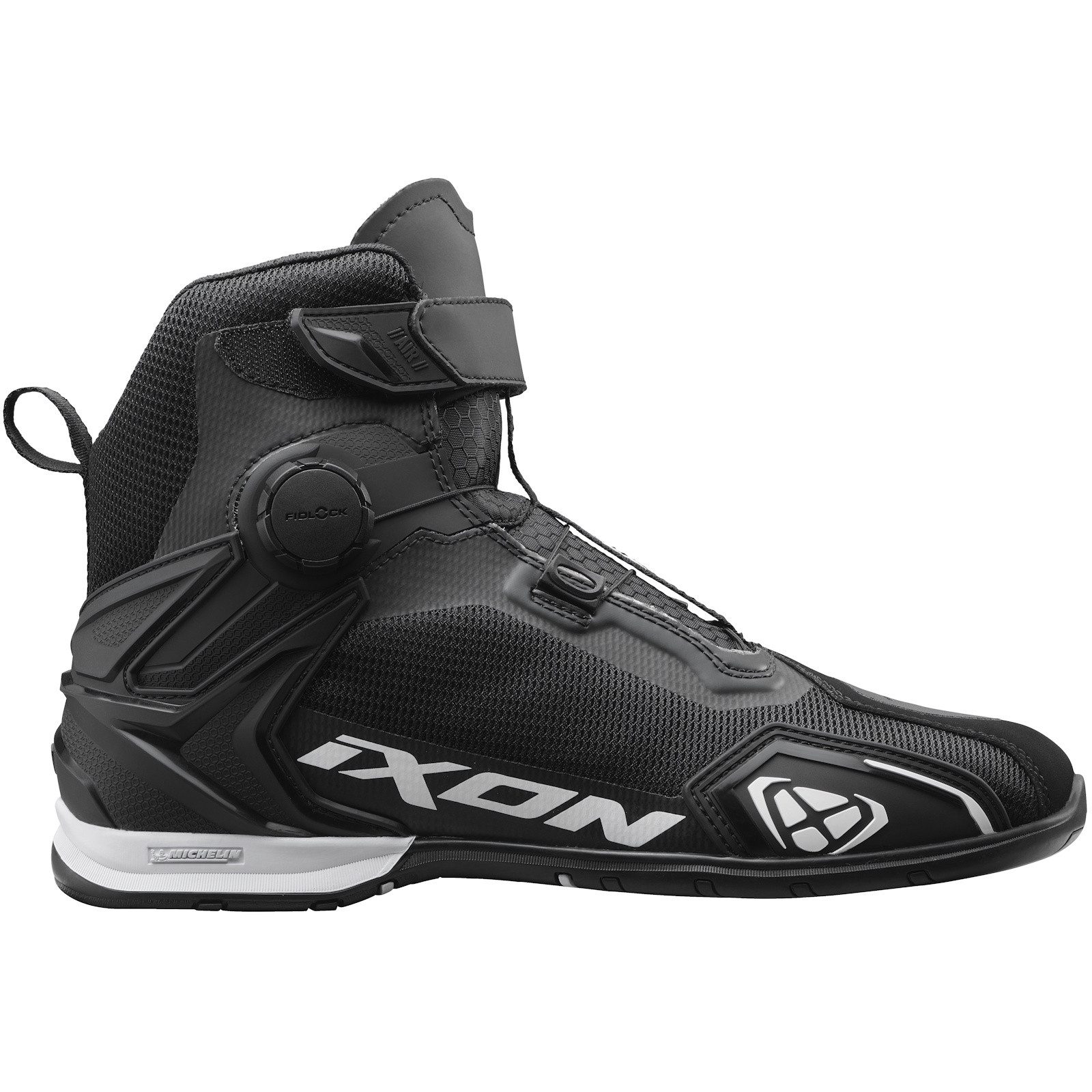 Ixon Ixon Bull 2 Air Motorradschuhe Schwarz / Weiß 43 Motorradstiefel (Packung, Antistatische und Öl- und Benzinfeste Sohle)