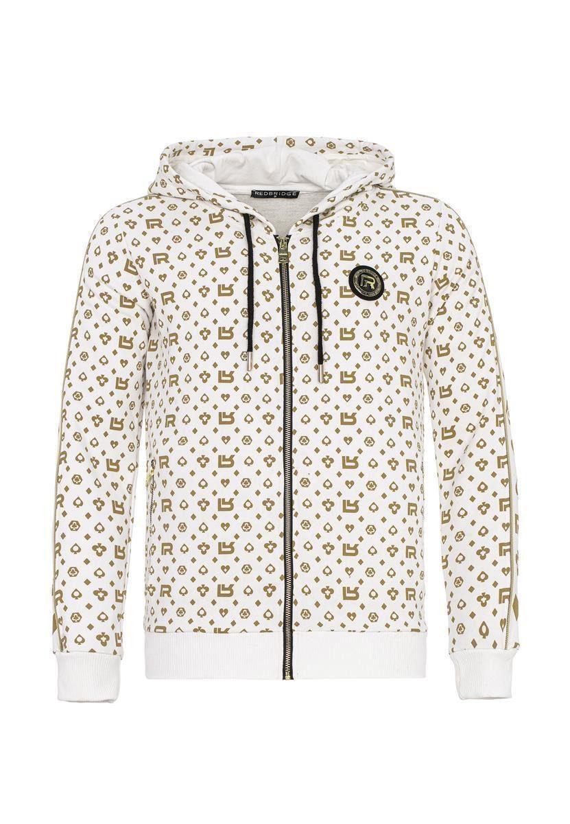 RedBridge Kapuzensweatjacke Sweat Kapuzenjacke Reißverschluss Allover günstig online kaufen