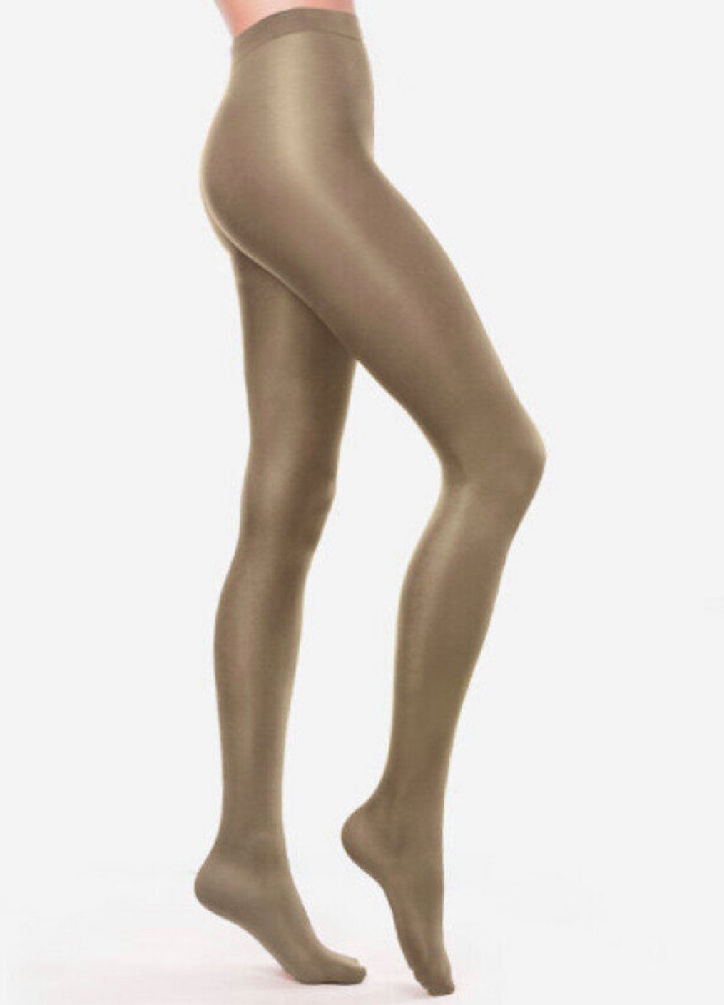 Lycille Strumpfhose blickdichte Strumpfhose für Damen aus Mikrofaser 100 Den BEIGE 1 100 DEN (1 Stück) glänzend, weich, blickdicht