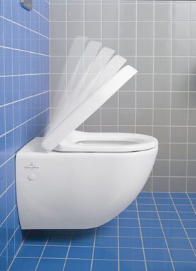 Villeroy & Boch WC-Sitz Venticello, SlimSeat m. Absenkautomatik u. QuickRelease 379 x 454 x 49 mm