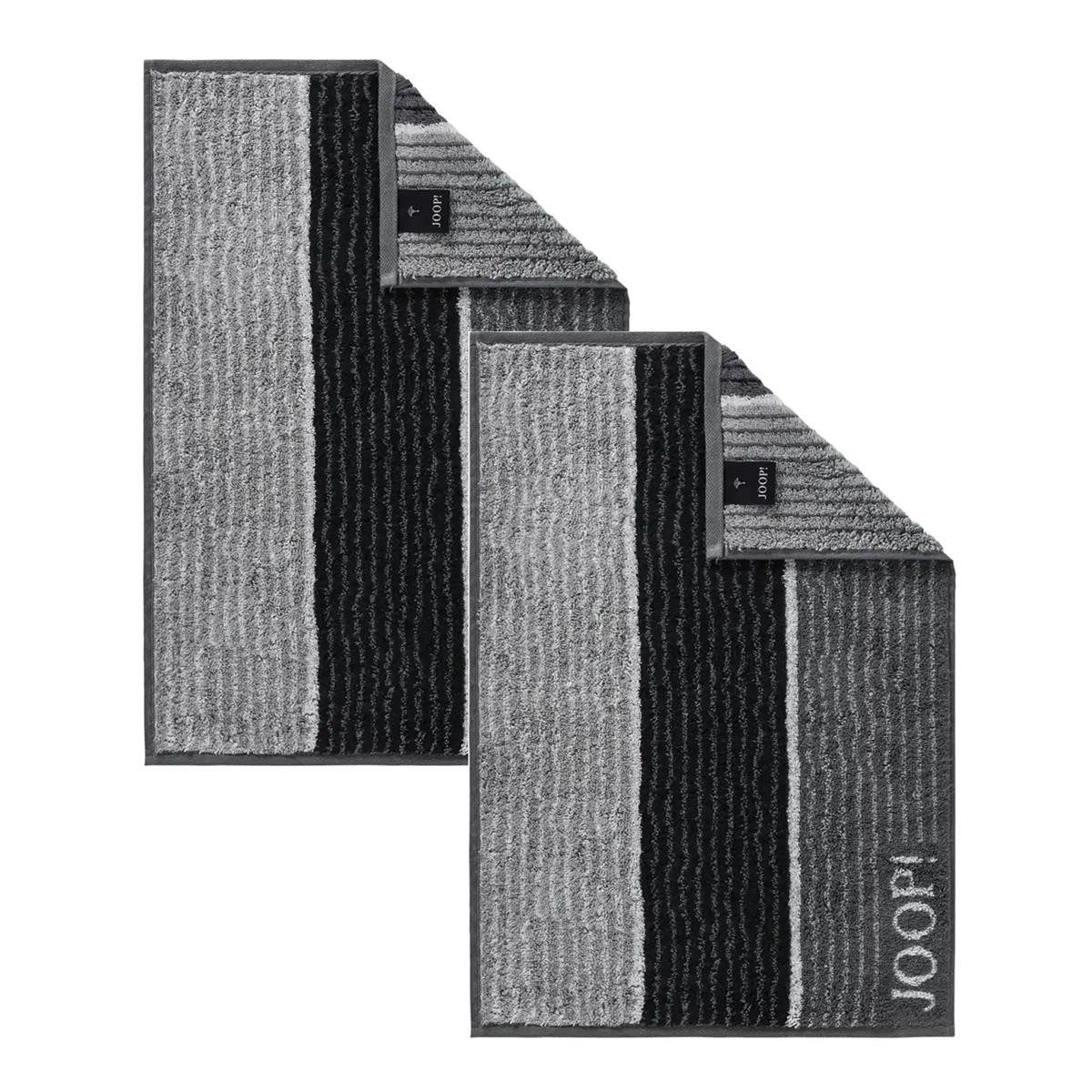 JOOP! Handtuch 2 Stück Joop! Frottier Gästetuch 1658-97 Lines Schwarz 30x50, Walkfrottier (2-St)
