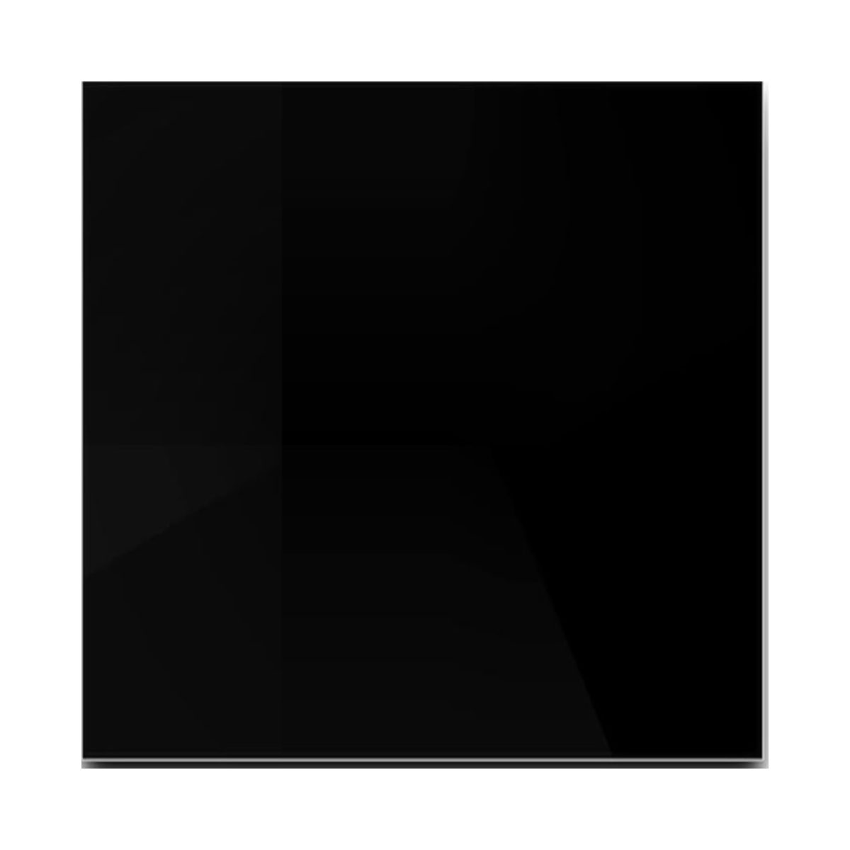 HOOZ Tischplatte Glasplatte 60x60x0,6 cm mit Facettenschliff - schwarz, quadratisch