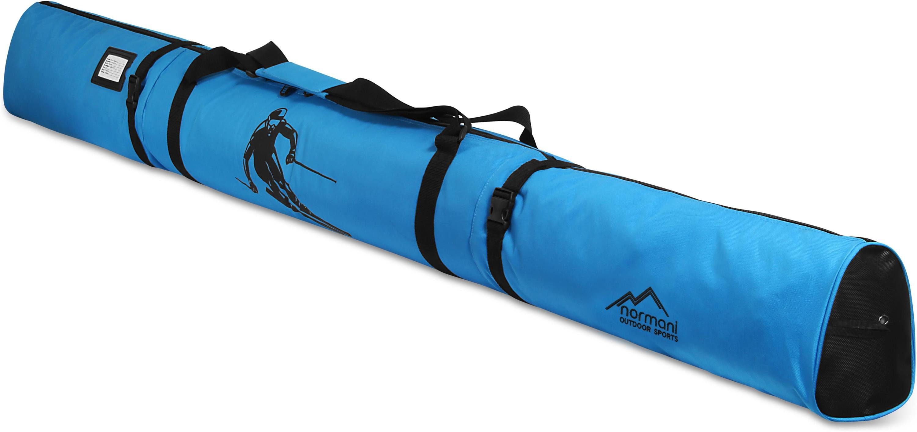 normani Sporttasche Skitasche 170, Blau Transporttasche für Skier Alpine Skistöcke Skitasche Aufbewahrungstasche Run und Skihülle