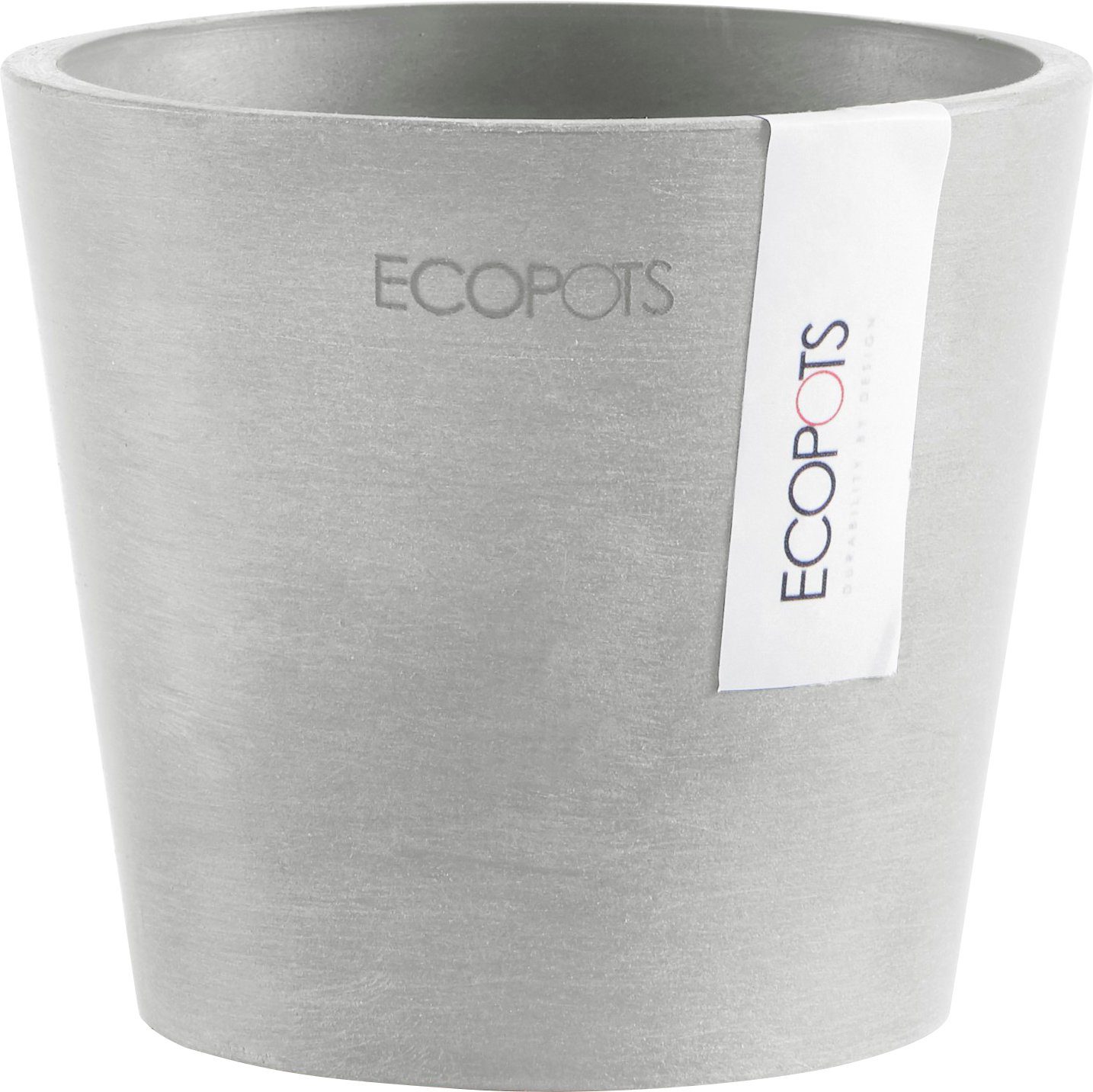 Blumentopf cm ECOPOTS Mini Grey, BxTxH: White 10,5x10,5x9,2 AMSTERDAM