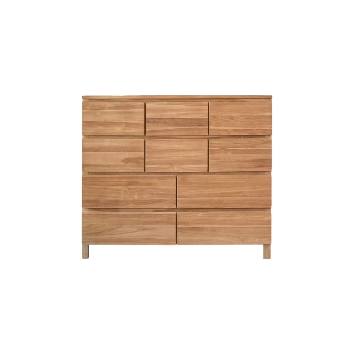 Tikamoon Kommode Highboard Kommode sideboard 10 Schubladen aus Teak Teakholz massiv neu