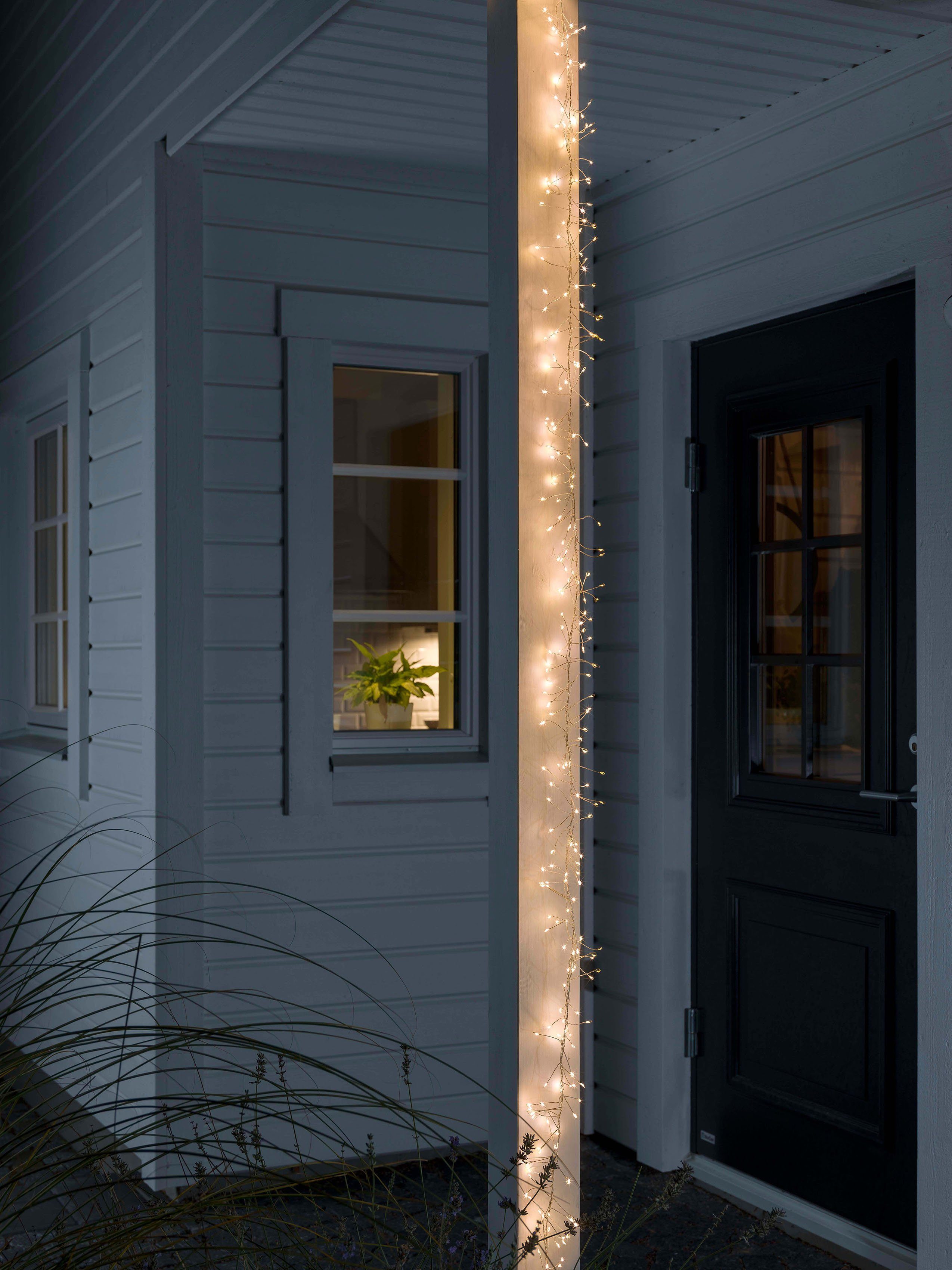 Funktionen, Weihnachtsdeko Büschellichterkette 360-flammig, mit Dioden Cluster, KONSTSMIDE 8 LED 360 aussen, LED-Lichterkette Micro
