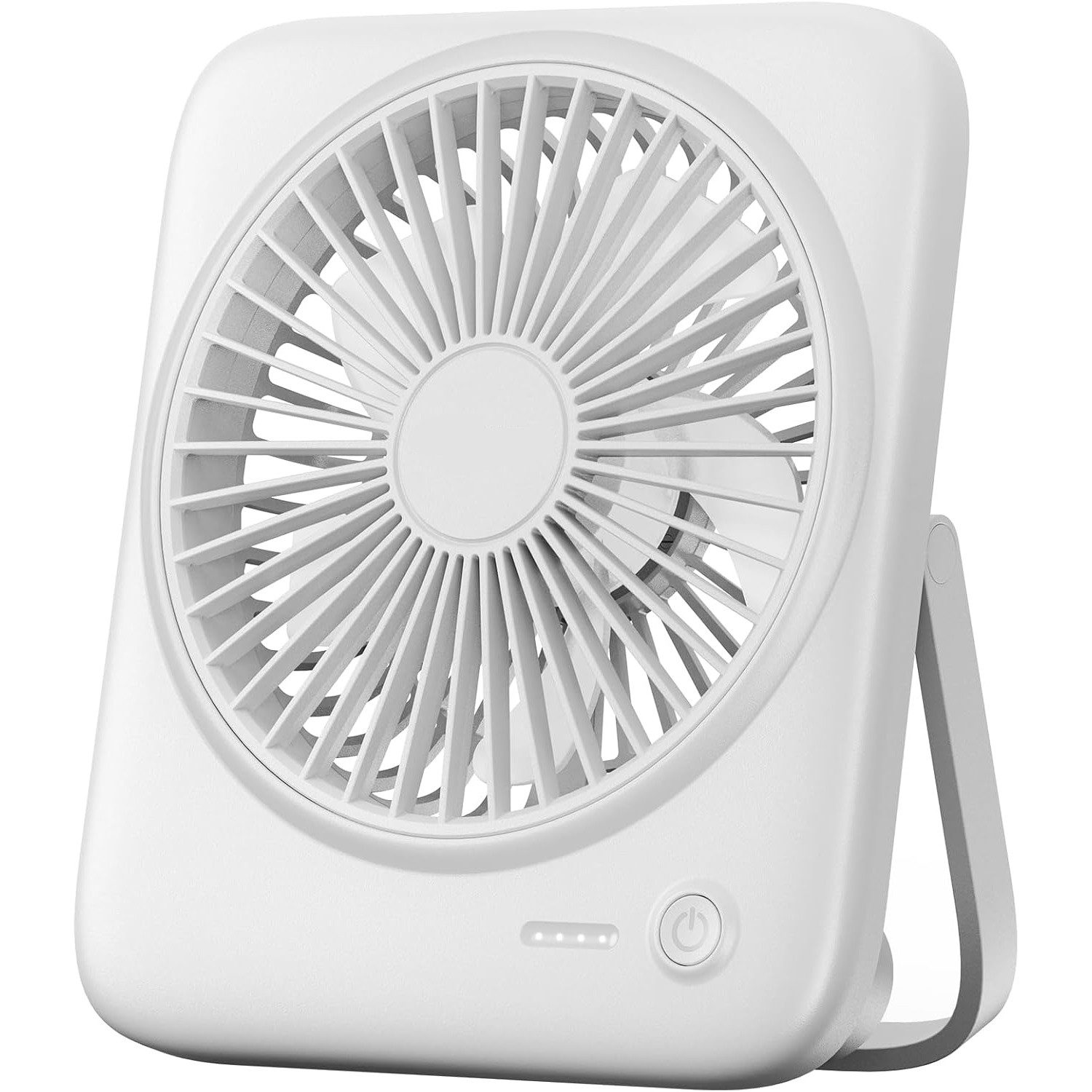 Mrilary Mini USB-Ventilator Leiser Tischventilator 4000mAh – tragbarer, 4 Stufen, 180° faltbar, USB Ventilato für Büro, Schlafzimmer & Reisen