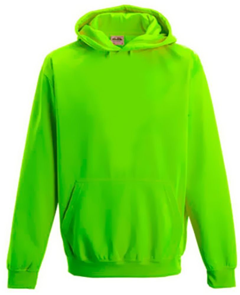 AWDIS Hoodie Kinder NEON Hoodie leuchtende Farben grün orange gelb pink mit  Kapuze