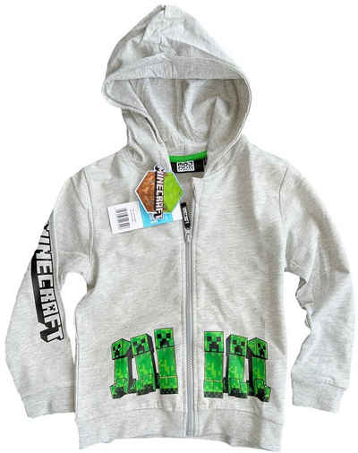 Minecraft Sweatshirt Sweatshirt Jacke mit Kapuze Jungen + Mädchen 116 - 152 cm