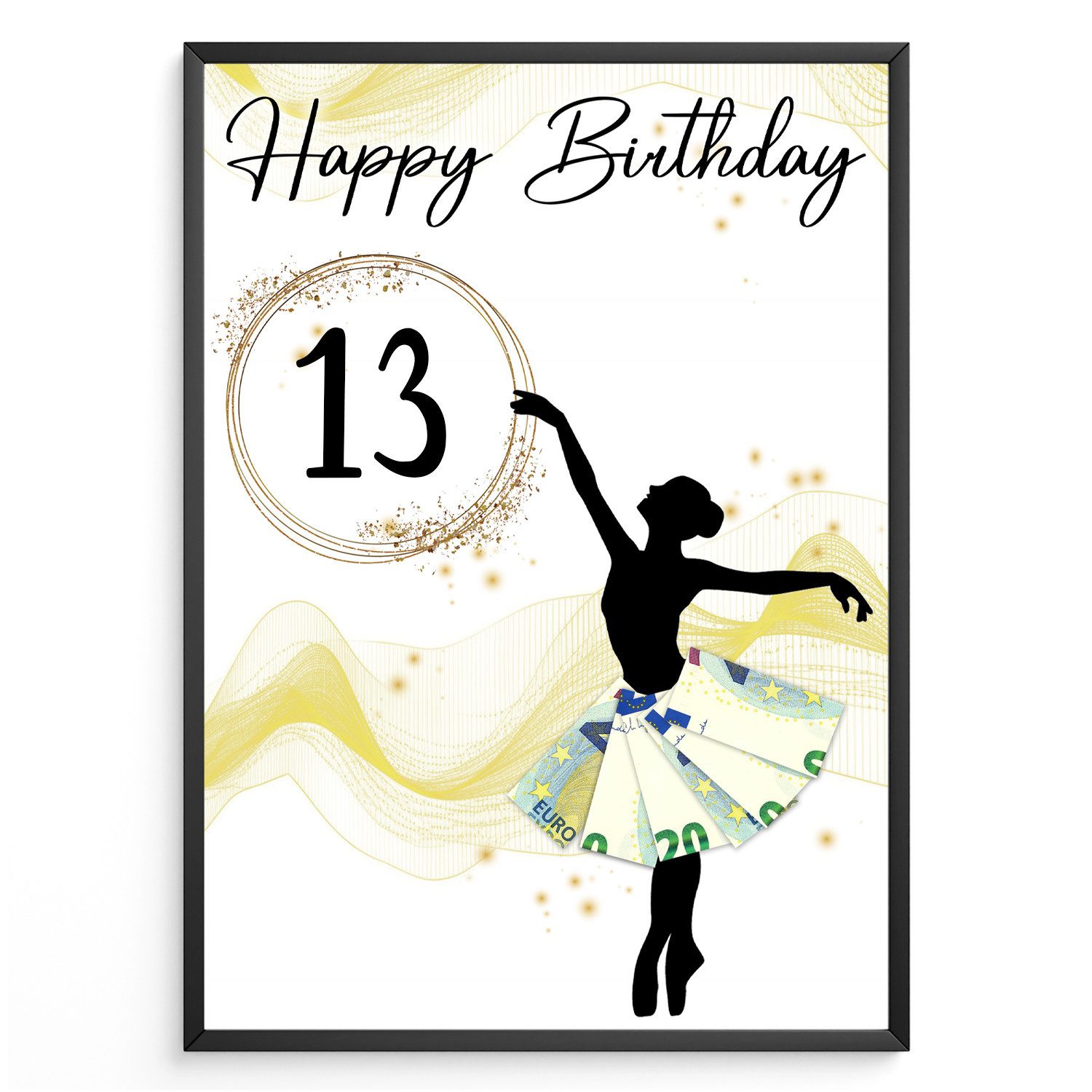 Tigerlino Poster Geburtstag Geldgeschenk Frauen Freundin günstig online kaufen