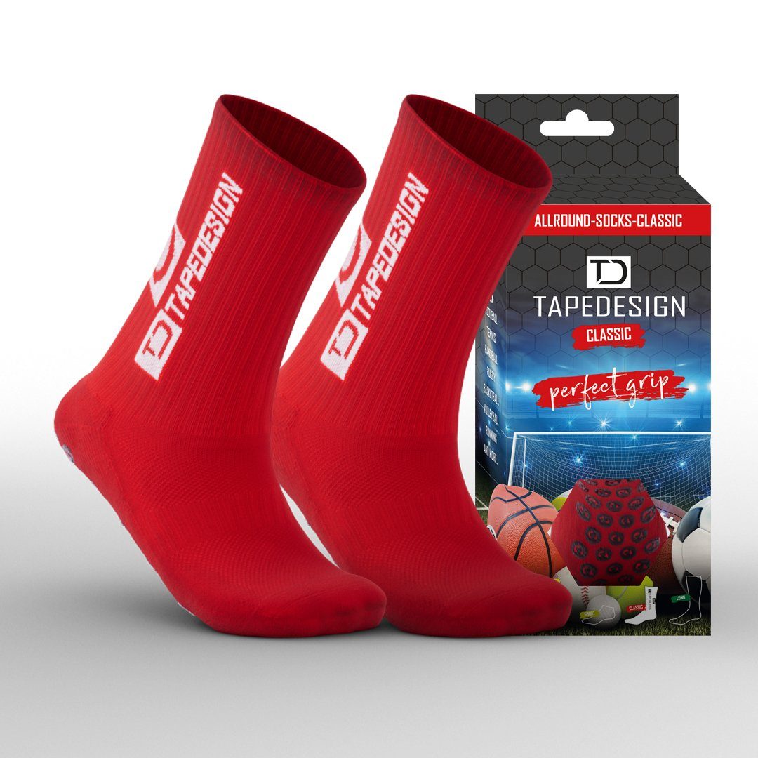 Tapedesign Sportsocken Allround Sock Classic red