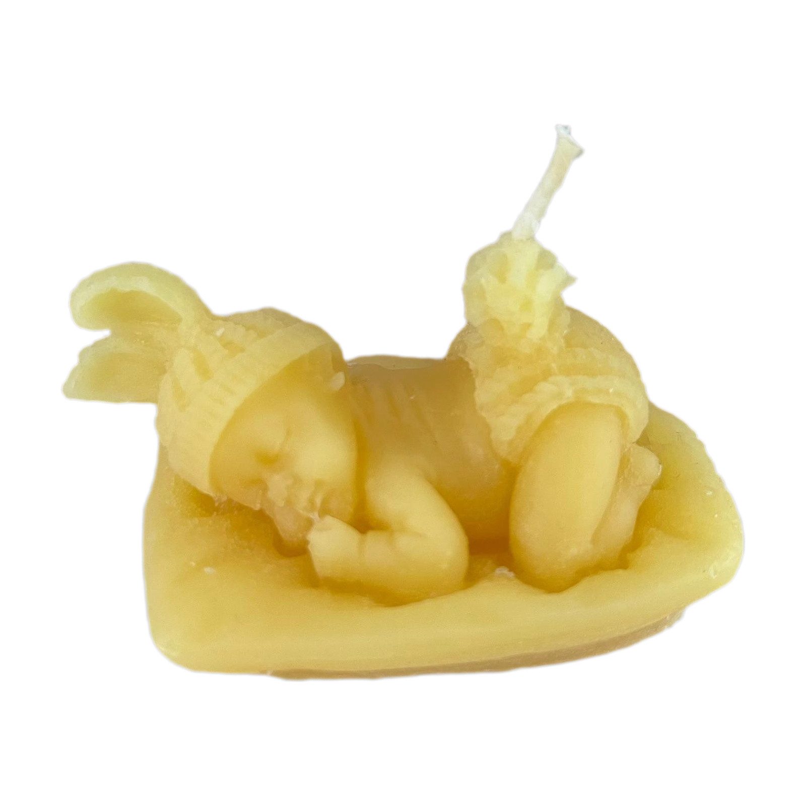 Aspinaworld Bienenwachskerze Ente Kerze 7 cm natur – mit Trittbrett (1-tlg)