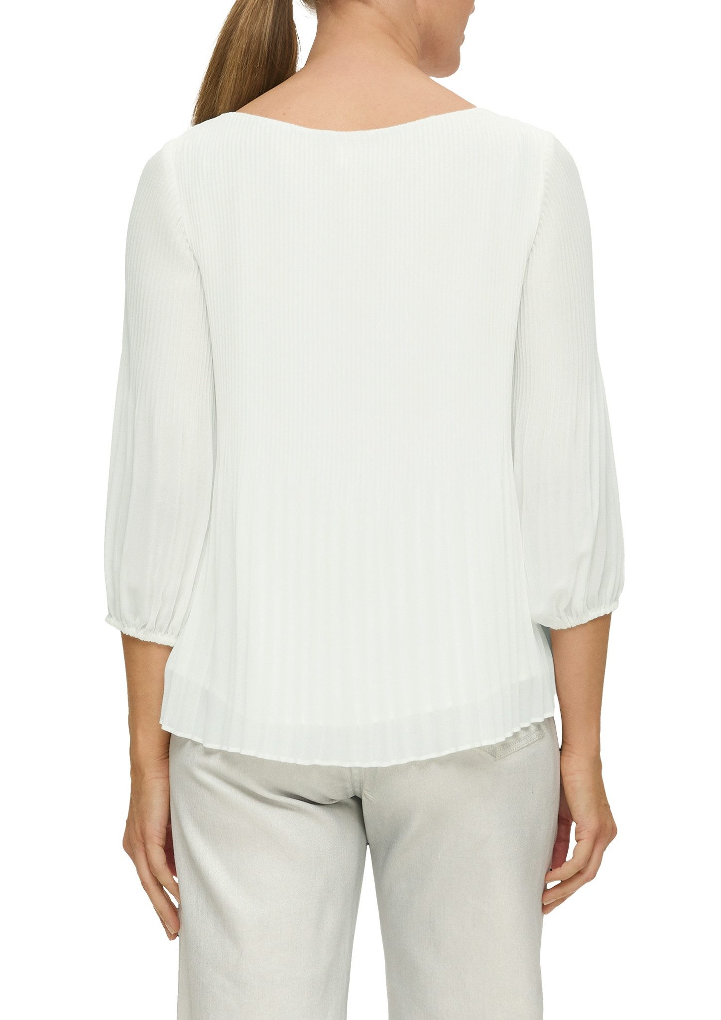 s.Oliver BLACK LABEL Klassische Bluse mit Plisseefalten günstig online kaufen