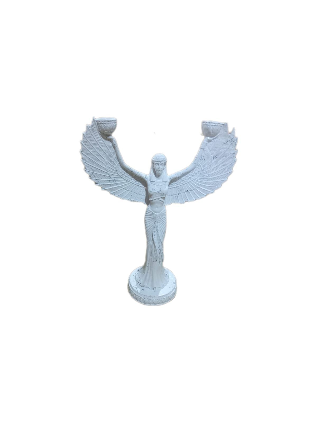 aus Dekofigur Engel Polyresin Marmoroptik, moebel17 Dekofigur Skulptur Weiß
