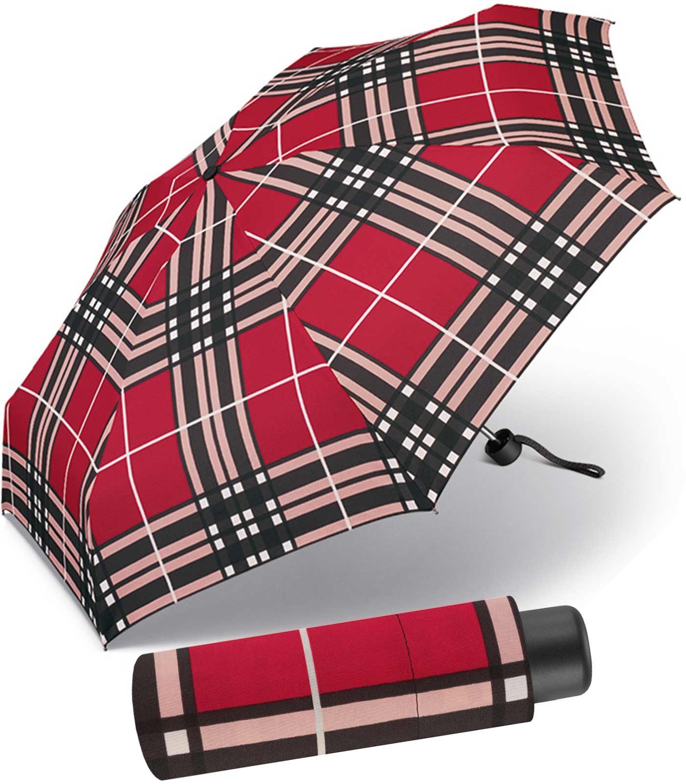 happy rain® selection Taschenregenschirm winziger unisex-Regenschirm mit Handöffner, winzige Größe im klassischen Design | Taschenschirme