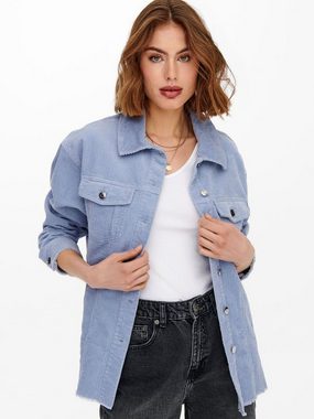 ONLY Blouson Oversized Cord Jacke Shacket Übergan Cardigan Samt ONLBITTEN (1-St) 4014 in Hellblau