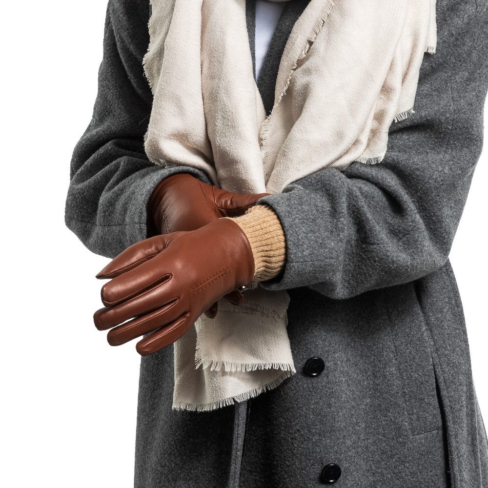 Hand Gewand by Weikert Lederhandschuhe MILOU - Lammlederhandschuh + Lammfellfütterung + Touchscreenfunktion
