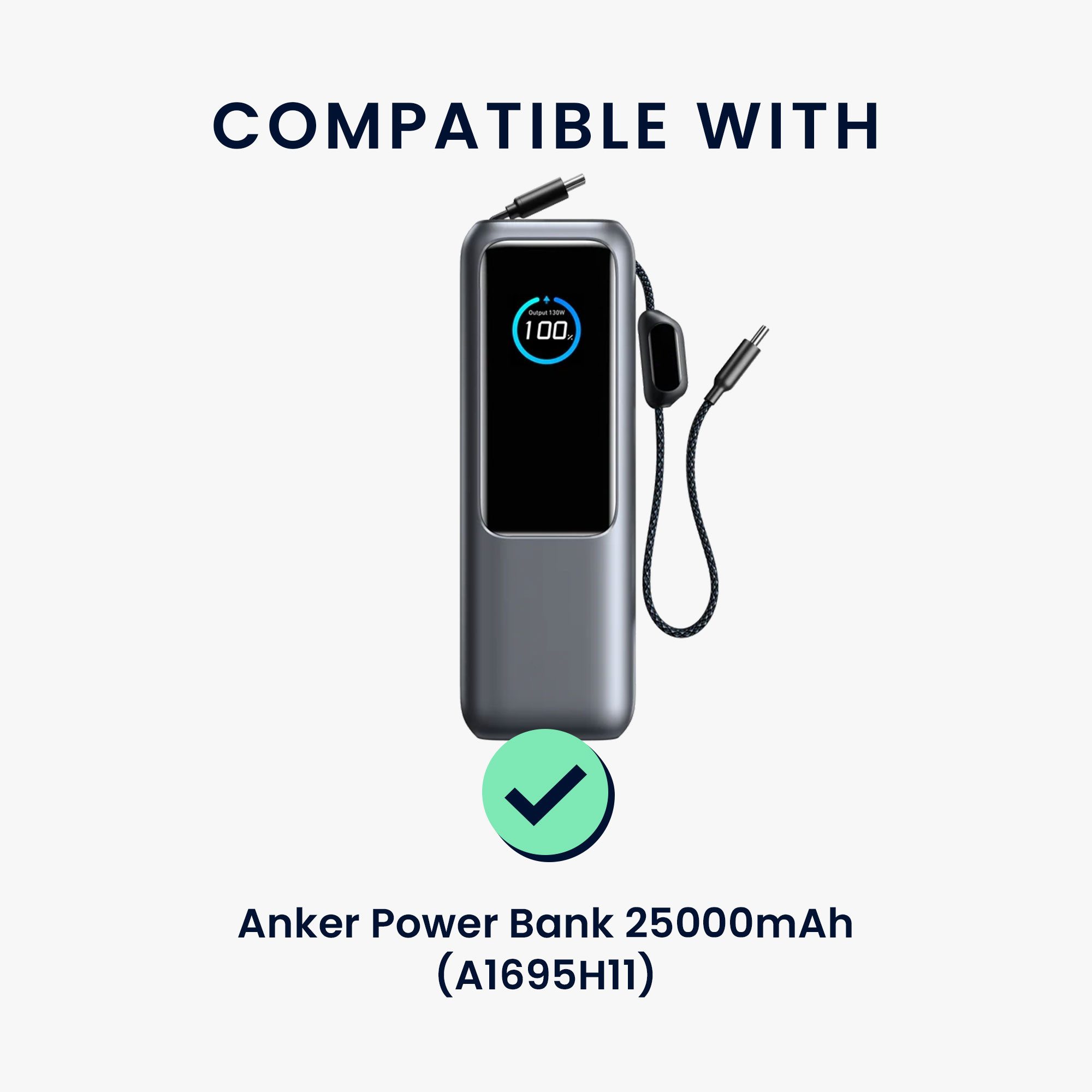 kwmobile Festplattenhülle Silikon Hülle für Anker Power Bank 25000mAh (A1695H11) Case, Powerbank Hülle für unterwegs - Tasche für Power Bank - Schwarz