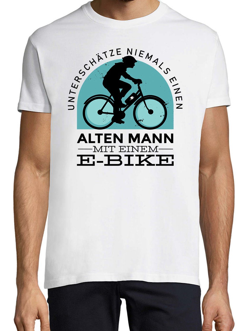 Youth Designz T-Shirt Alter Mann mit E-Bike Herren Shirt mit lustigem Fahrr günstig online kaufen