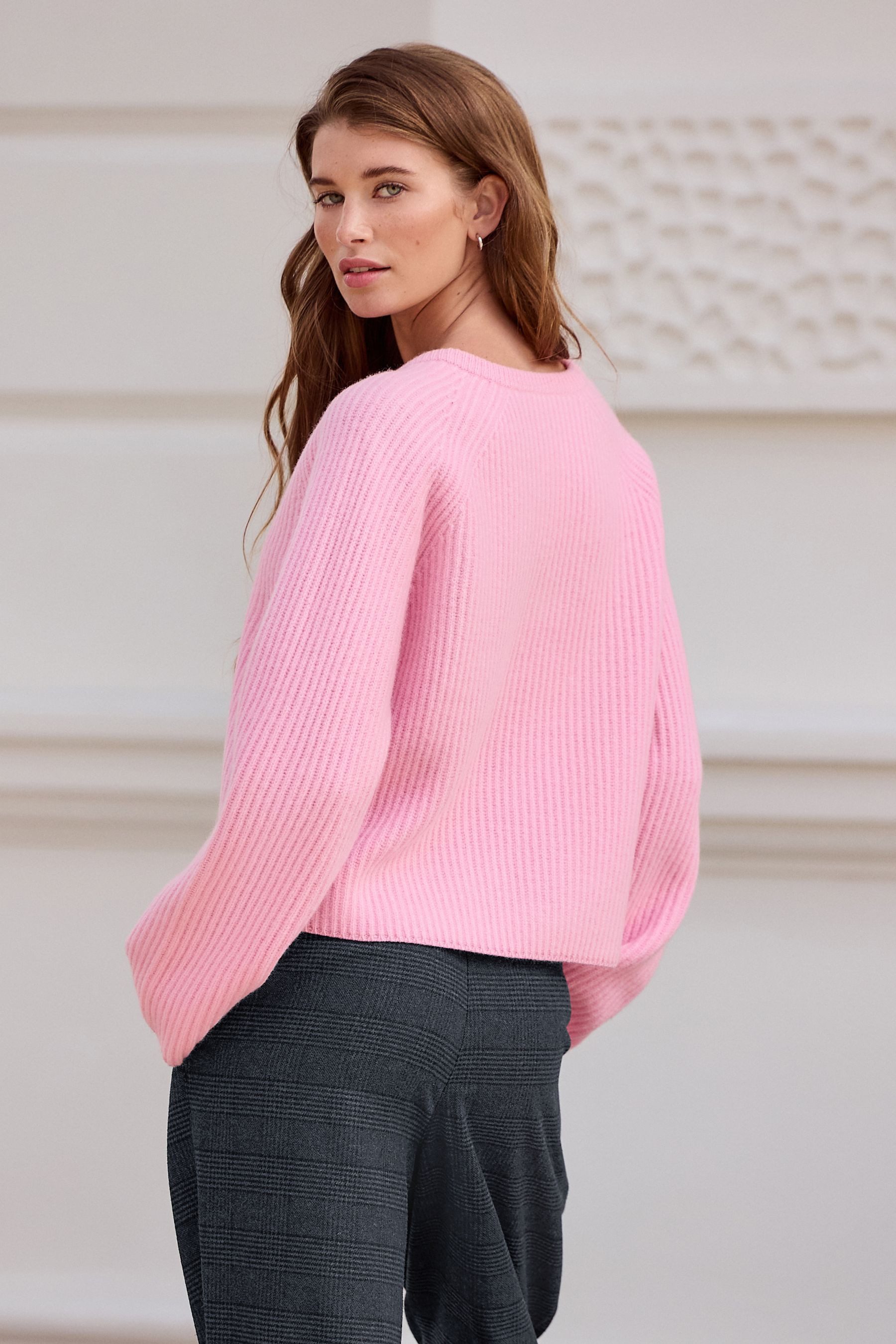 Next V-Ausschnitt-Pullover N. Premium Grobstrickpullover mit V-Ausschnitt ( günstig online kaufen