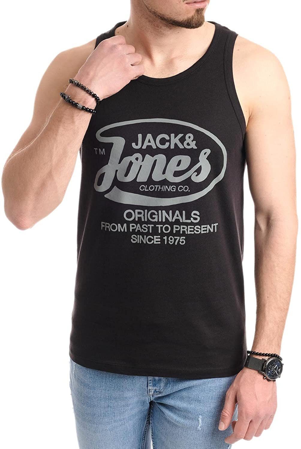 Jones Tanktop Jack unifarbe Black-OPT15 & in