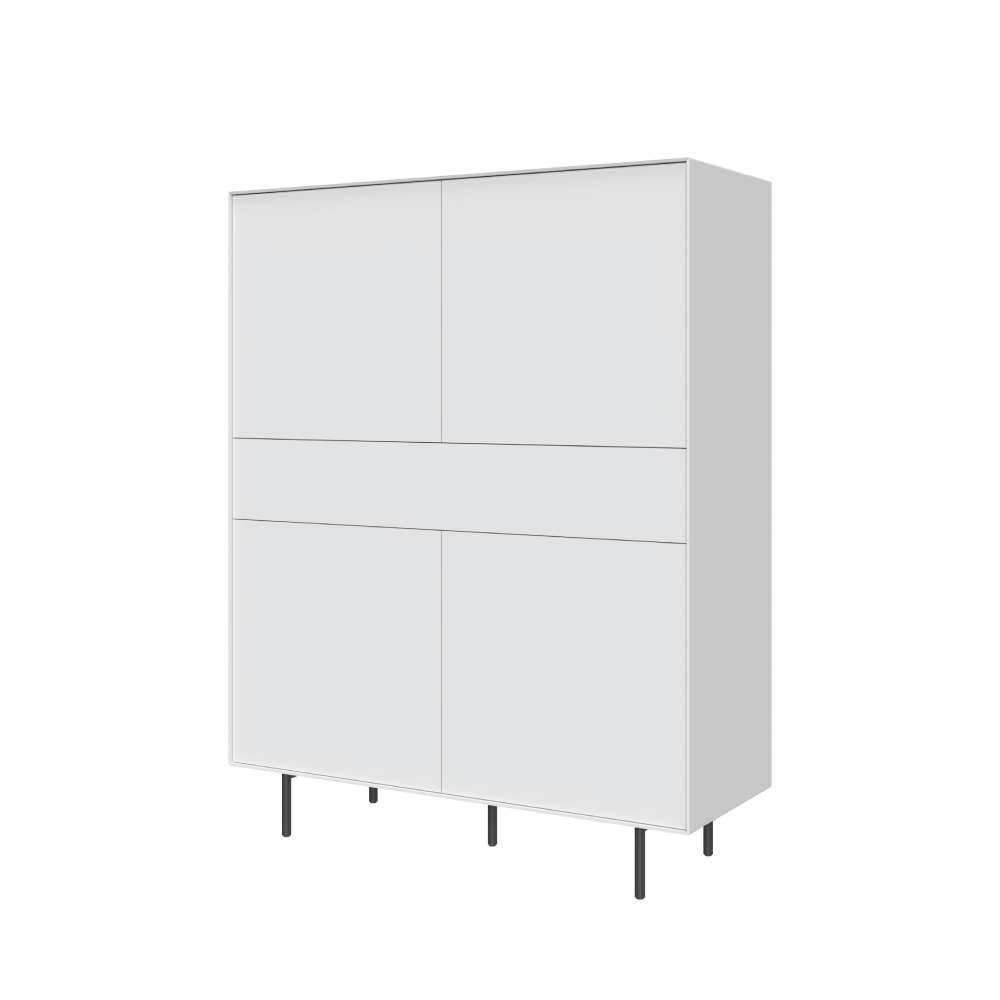LeGer Home by Lena Gercke Highboard Essentials, Sideboard, Kommode, Anrichte, Schrank, Stauraumschrank, Breite: 111 cm, UV lackiert, Push-to-open-Funktion