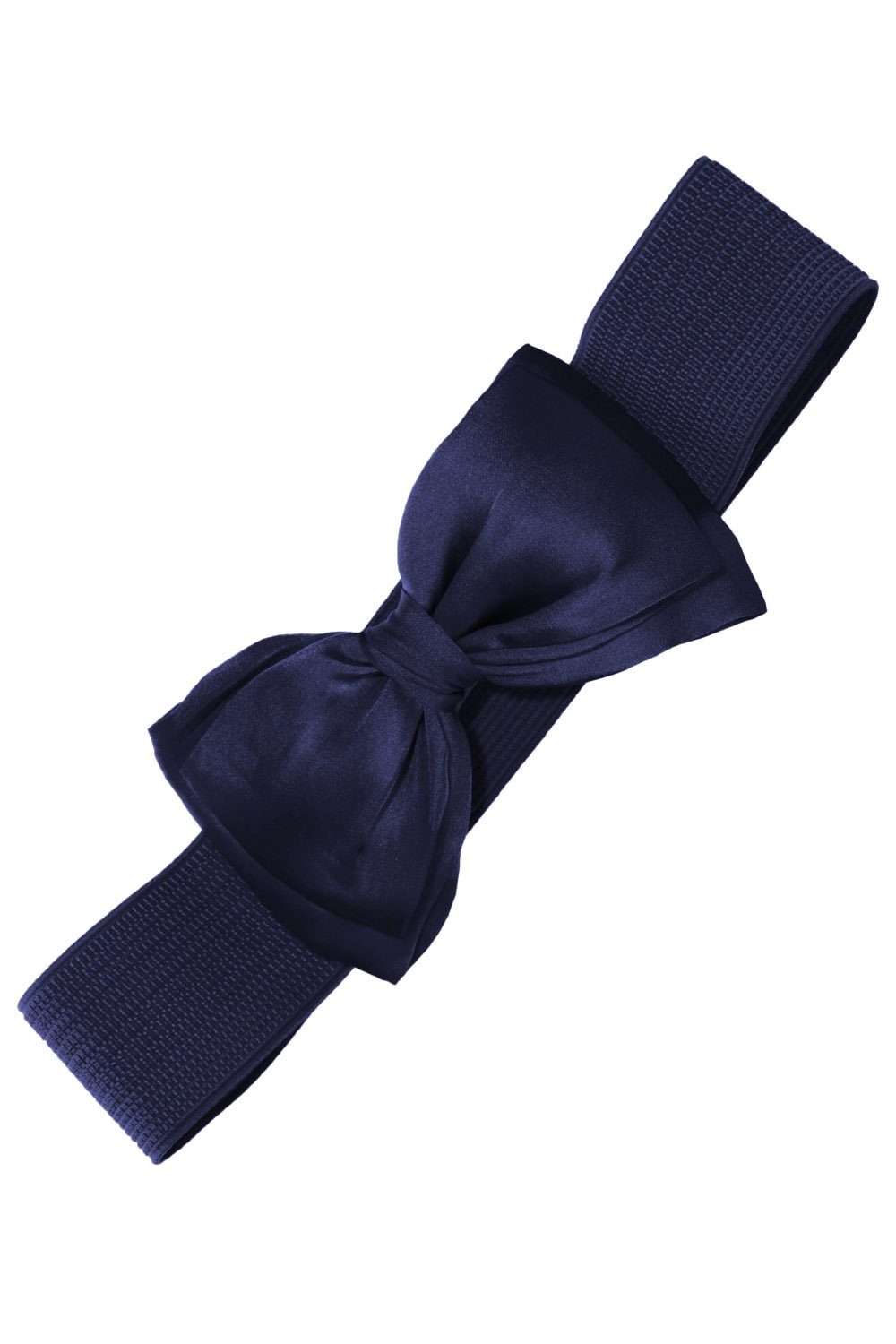 Banned Taillengürtel Bella Belt Navy Blau Vintage Schleife Retro Stretchgürtel