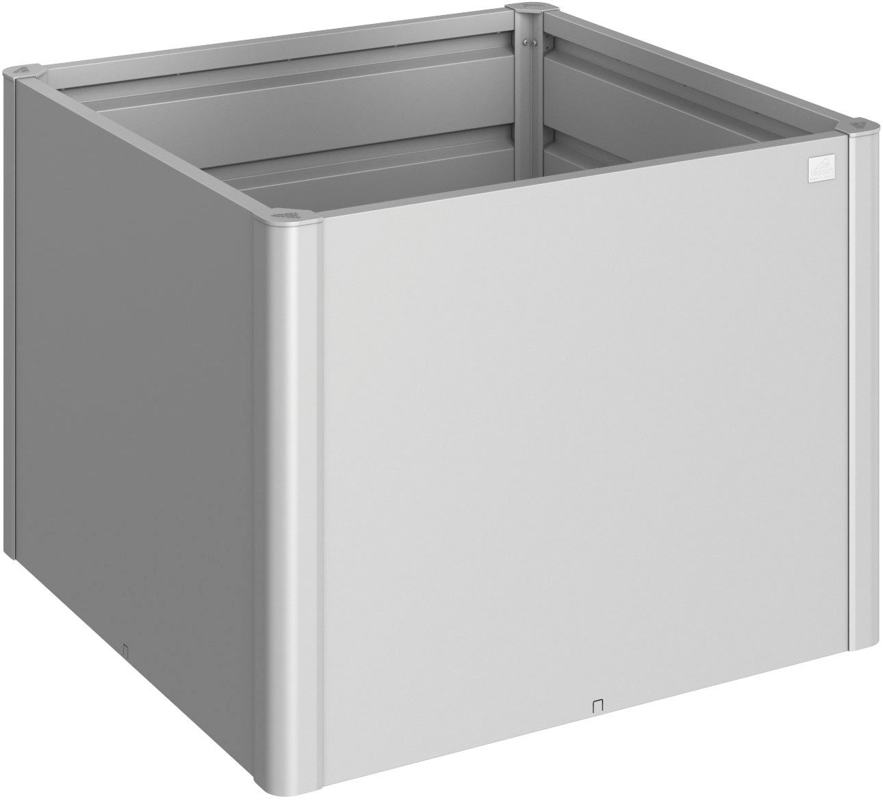 Biohort Hochbeet 1x1 silber-metallic, 102x102x77 cm, extrem langlebig, aus Metall