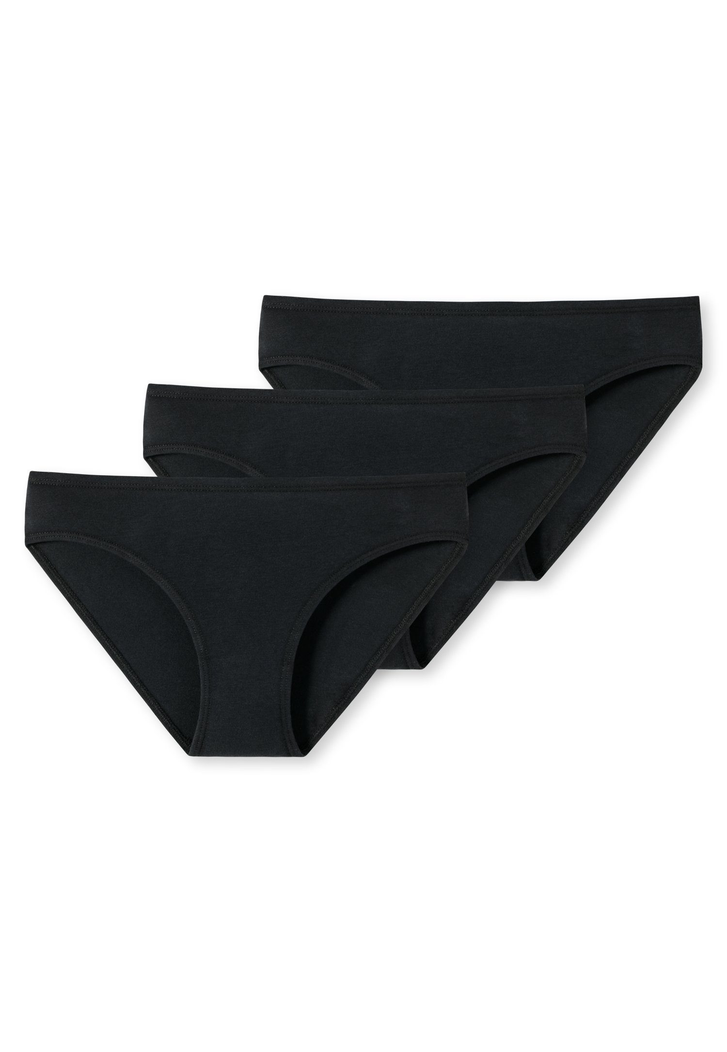 Schiesser Slip (3er-Pack) mit softem schwarz Bund