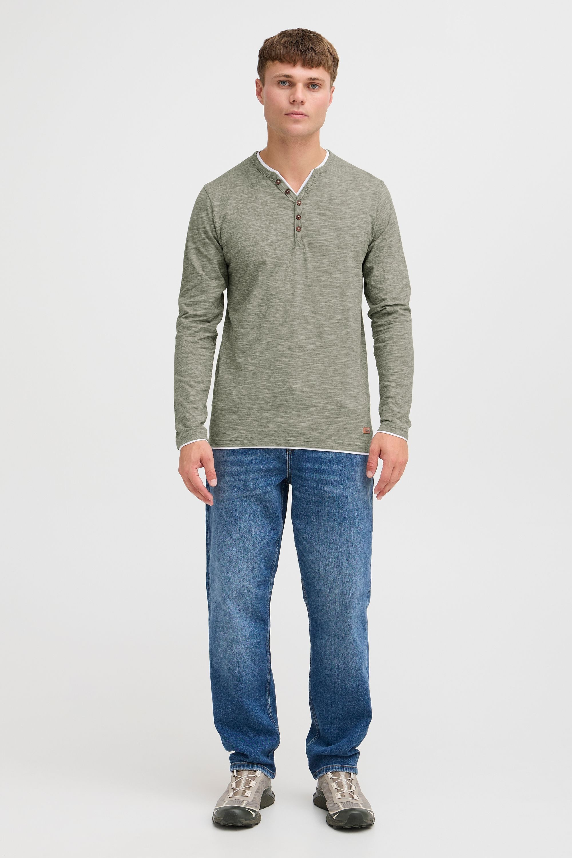 !Solid Longsleeve SDBelagos Langarmshirt im Double-Layer Look