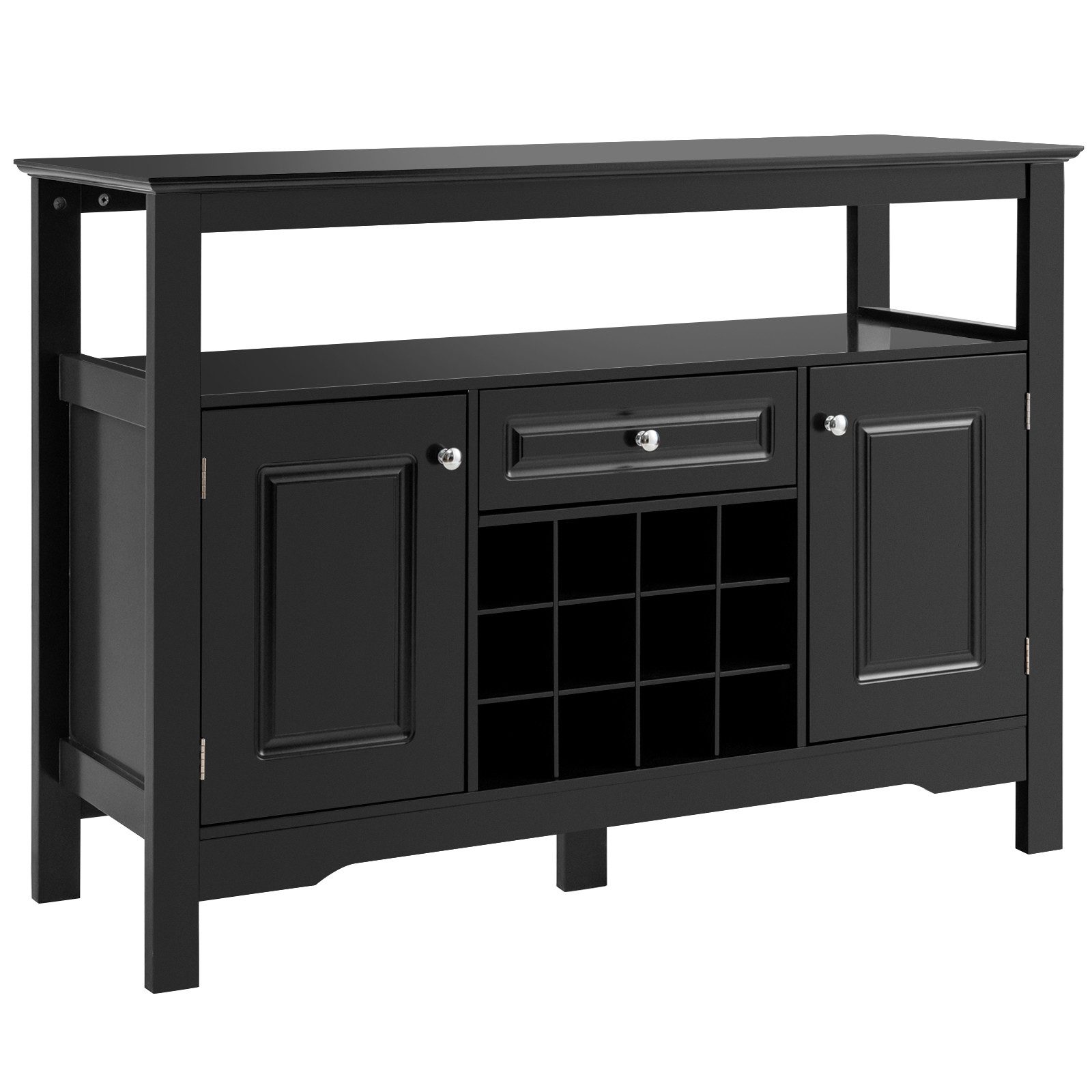 COSTWAY Konsolentisch, Küchenschrank mit Schubladen, Weinregal 12 Fächern, günstig online kaufen