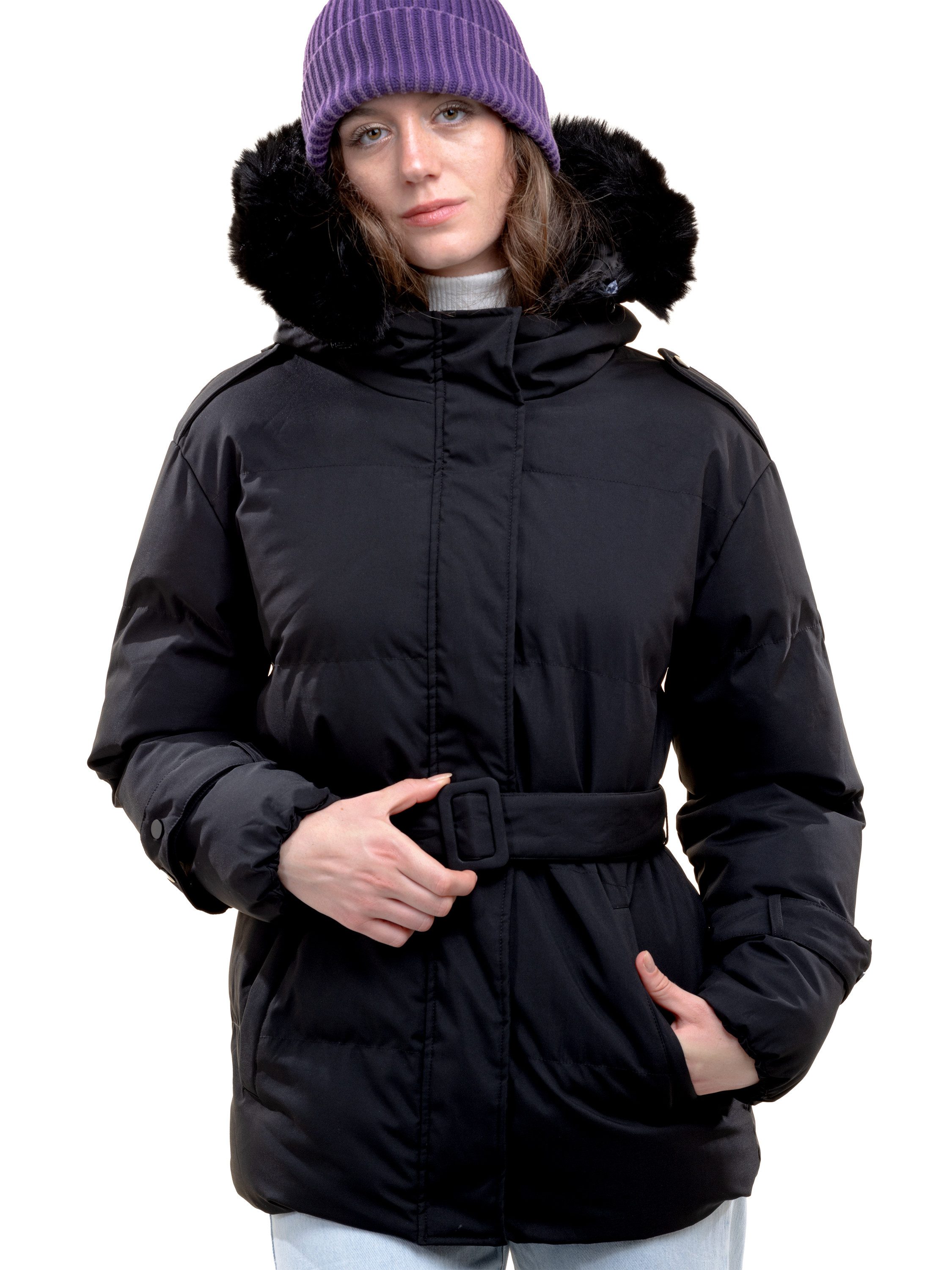 Shorai Steppjacke SH2404.601 abnehmbarer Kunstfellbesatz an der Kapuze, ver günstig online kaufen
