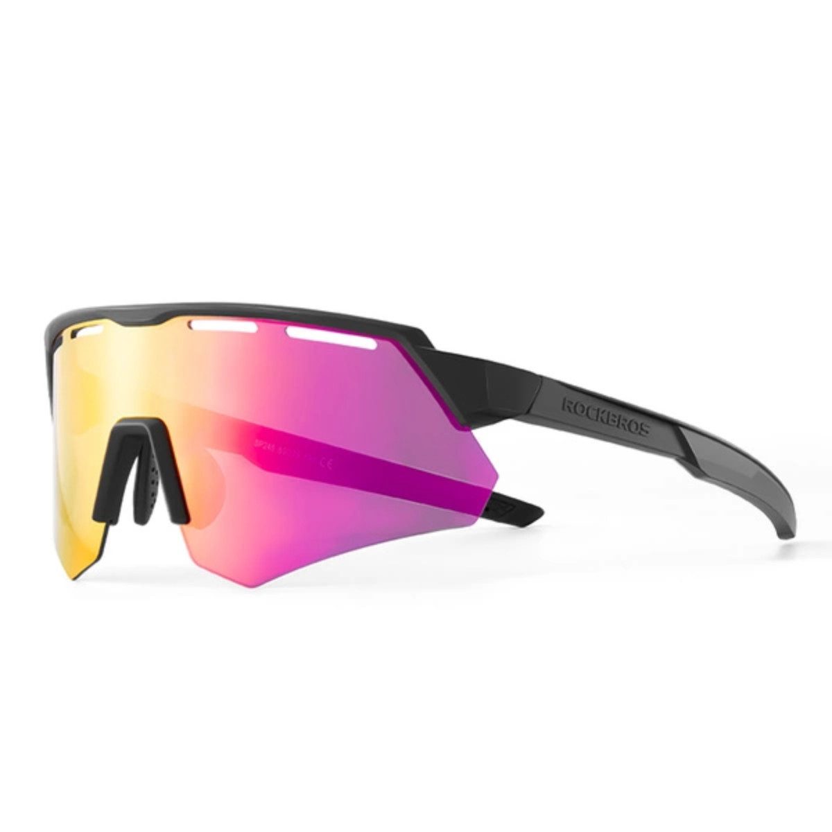Fahrradbrille Polarisierte Radbrille UV-Schutz Korrektureinsatz - Grau/ Buntes Glas