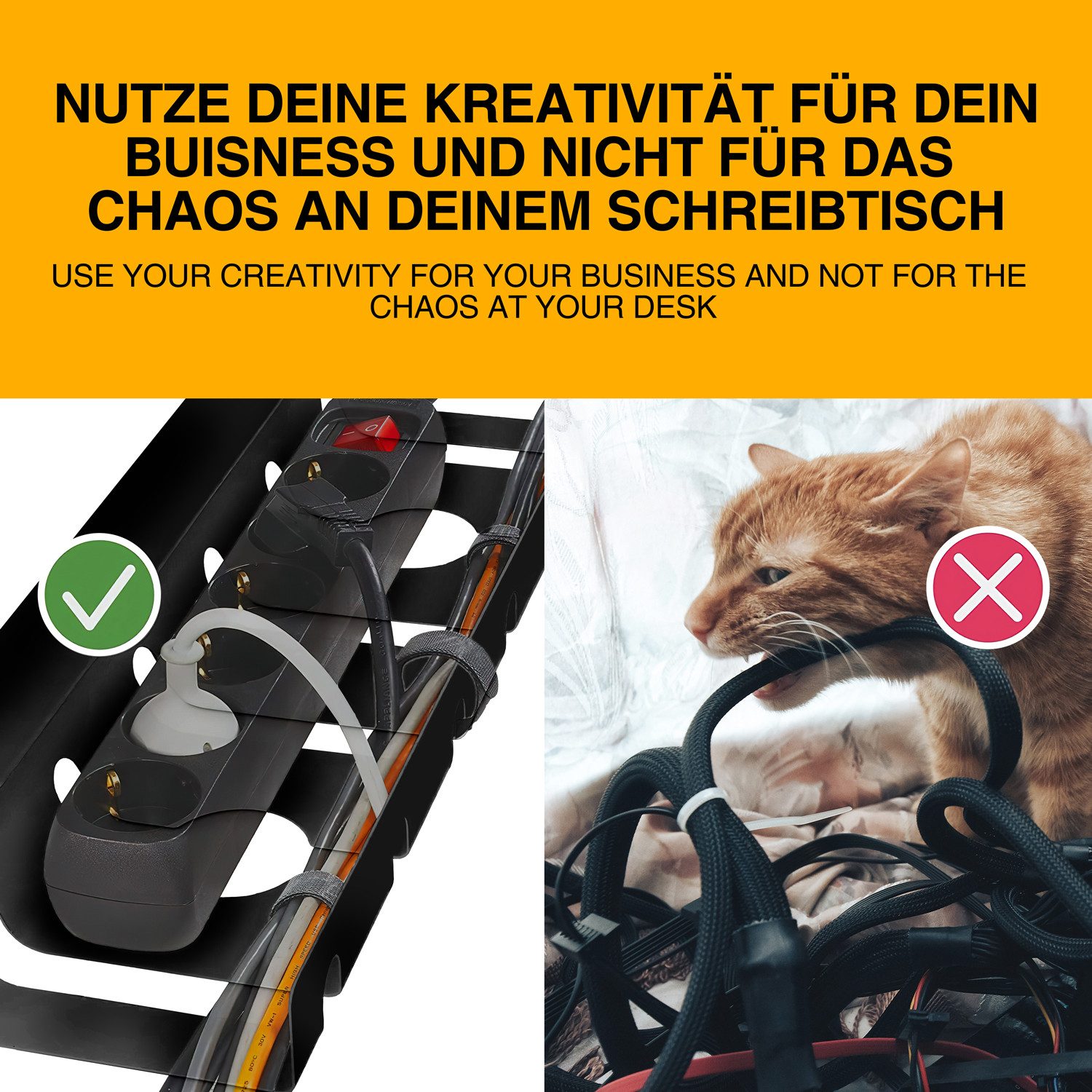 Goods+Gadgets Kabelkanal Goods+Gadgets Kabelkanal – Kabelmanagement Schreibtisch & Kabelhalter (Kabelhalter, Kabelwanne, Kabelkorb, 1-St) – Bild 5 von 5