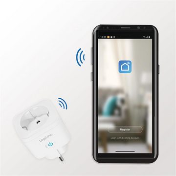 LogiLink Smart Home Wi-Fi Smart Plug Stromstecker 1-fach (CEE7/7) Smart-Home-Zubehör, Tuya kompatibel