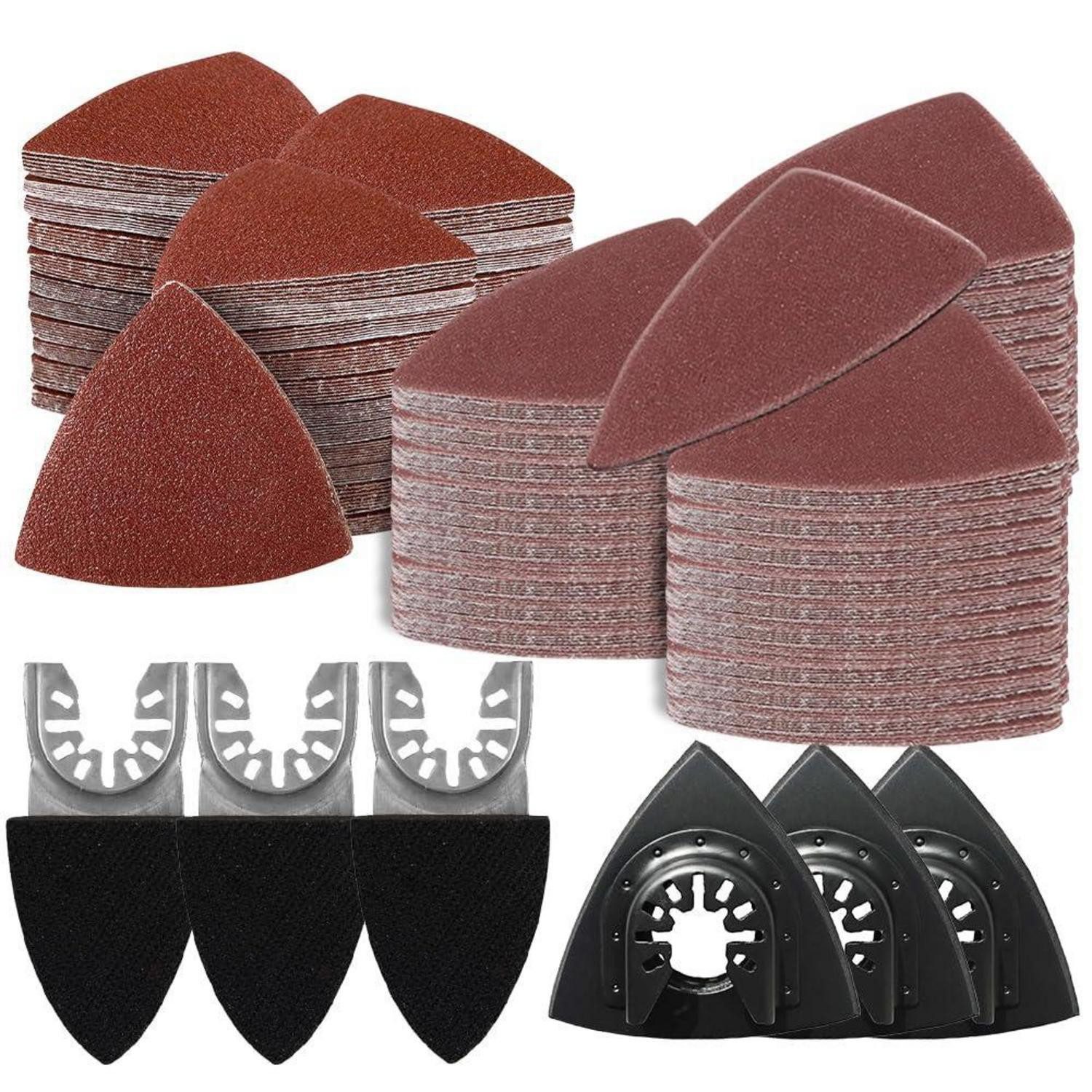 LuxusKollektion Schleifpapier Schleifplatte Multitool Delta Schleifer 156Pcs Detail Sanding Pads