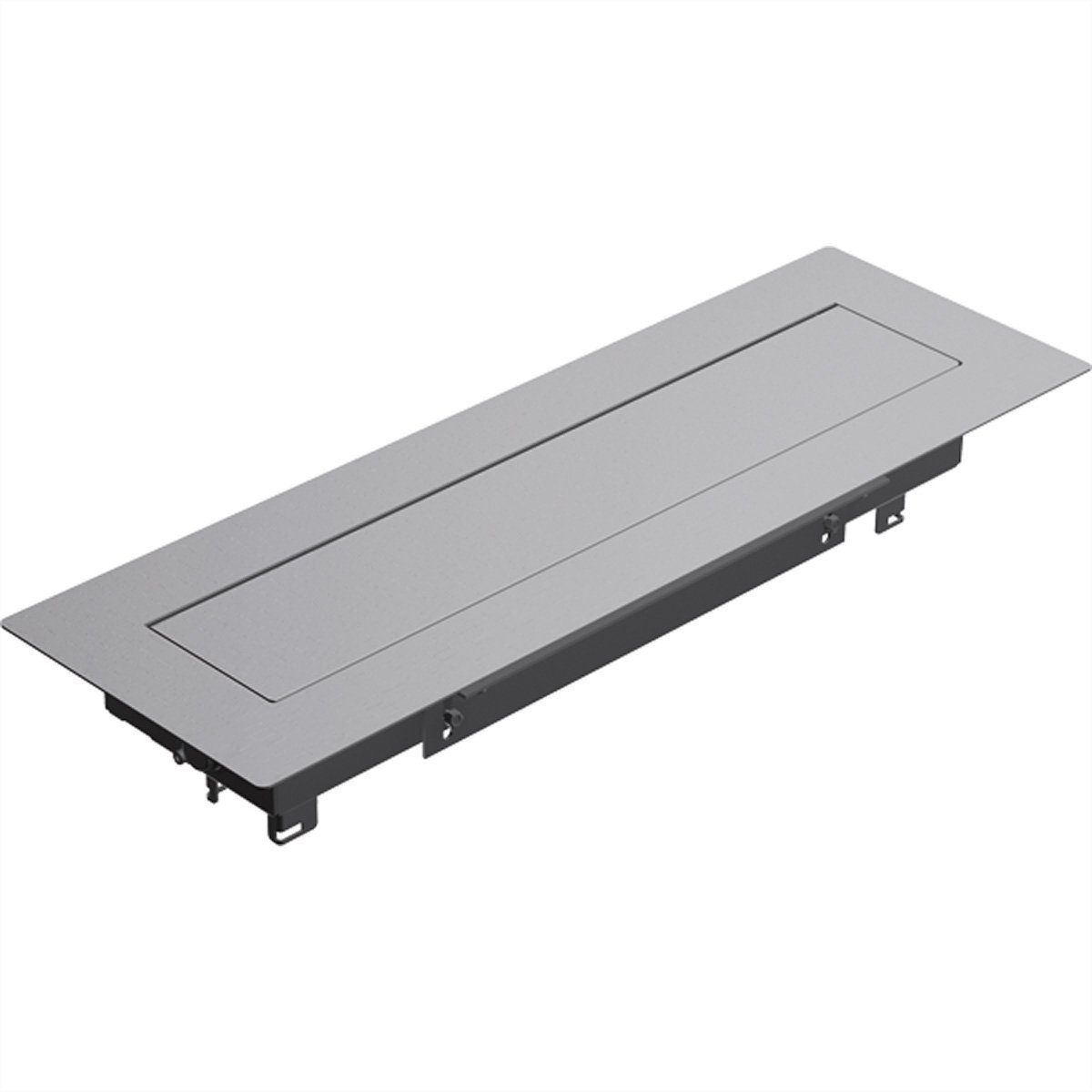 Bachmann TOP FRAME Auftisch Sym 8fach RAL9006 Gehäuse sw Einbau-Tischsteckdosenleiste, 925.801