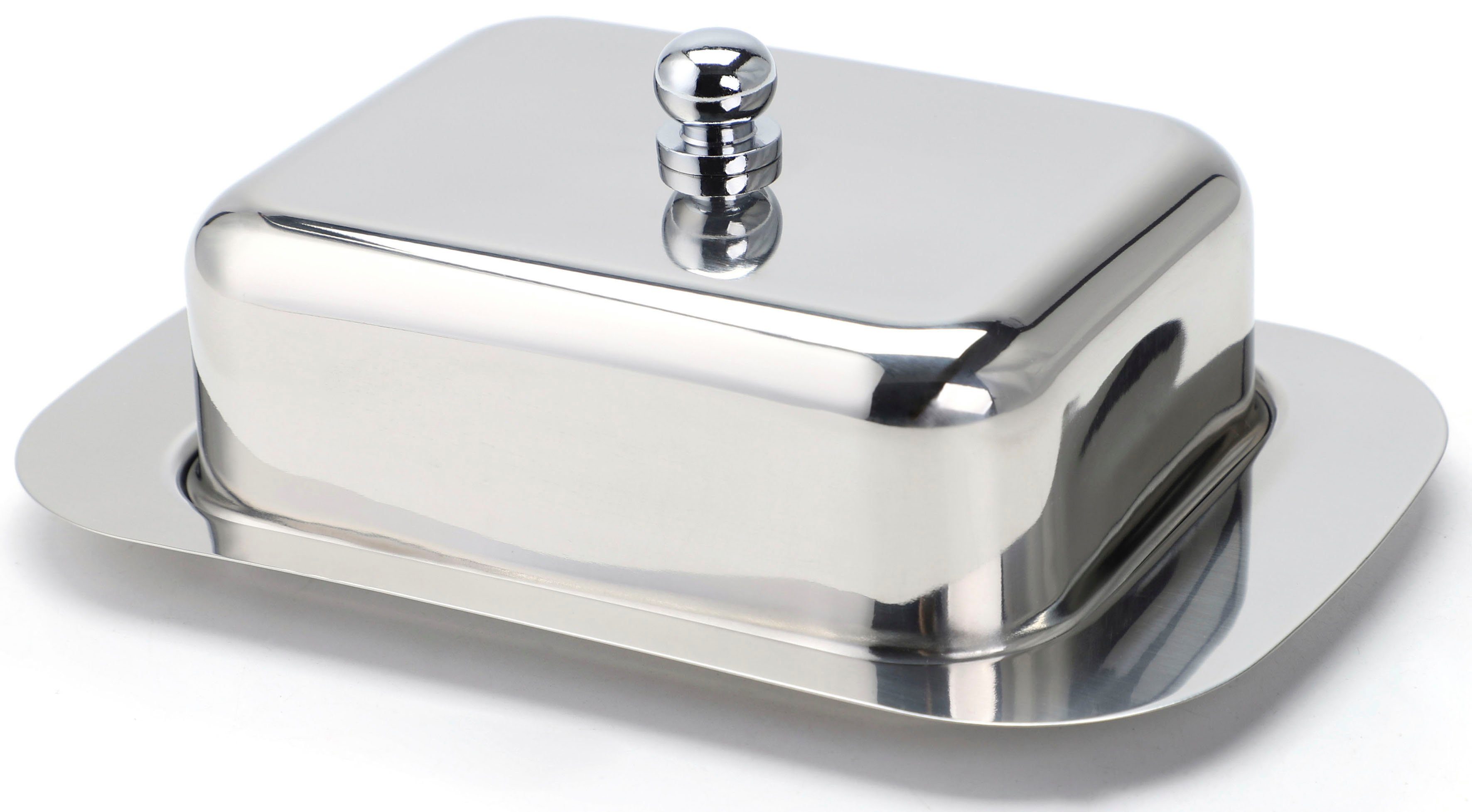 ECHTWERK Butterdose, Edelstahl 18/8, (1-tlg), Butterschale, Butterbox mit Deckel, 250 gr