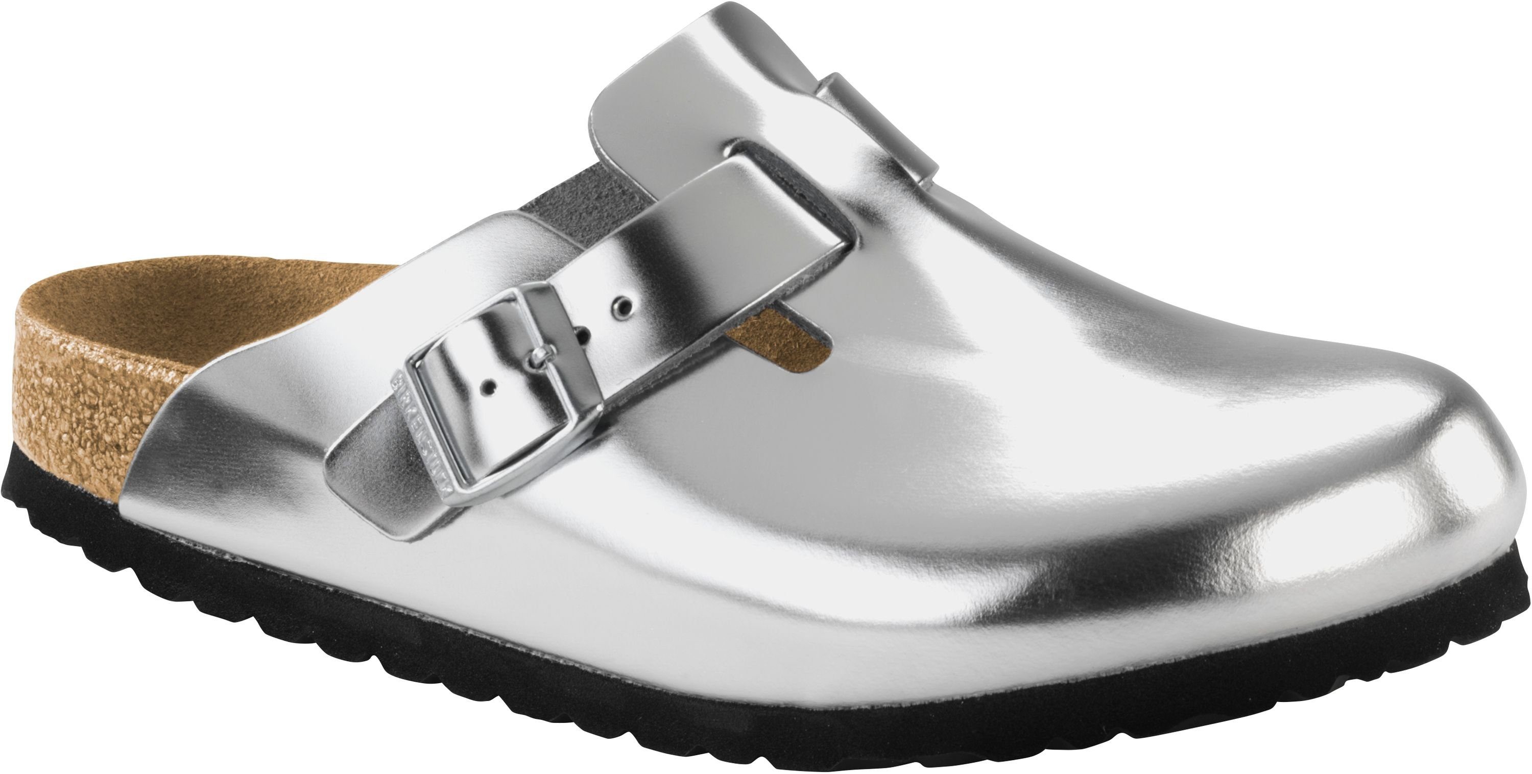 Birkenstock »Birkenstock Clog Boston metallic silver NL 1001446« Pantolette