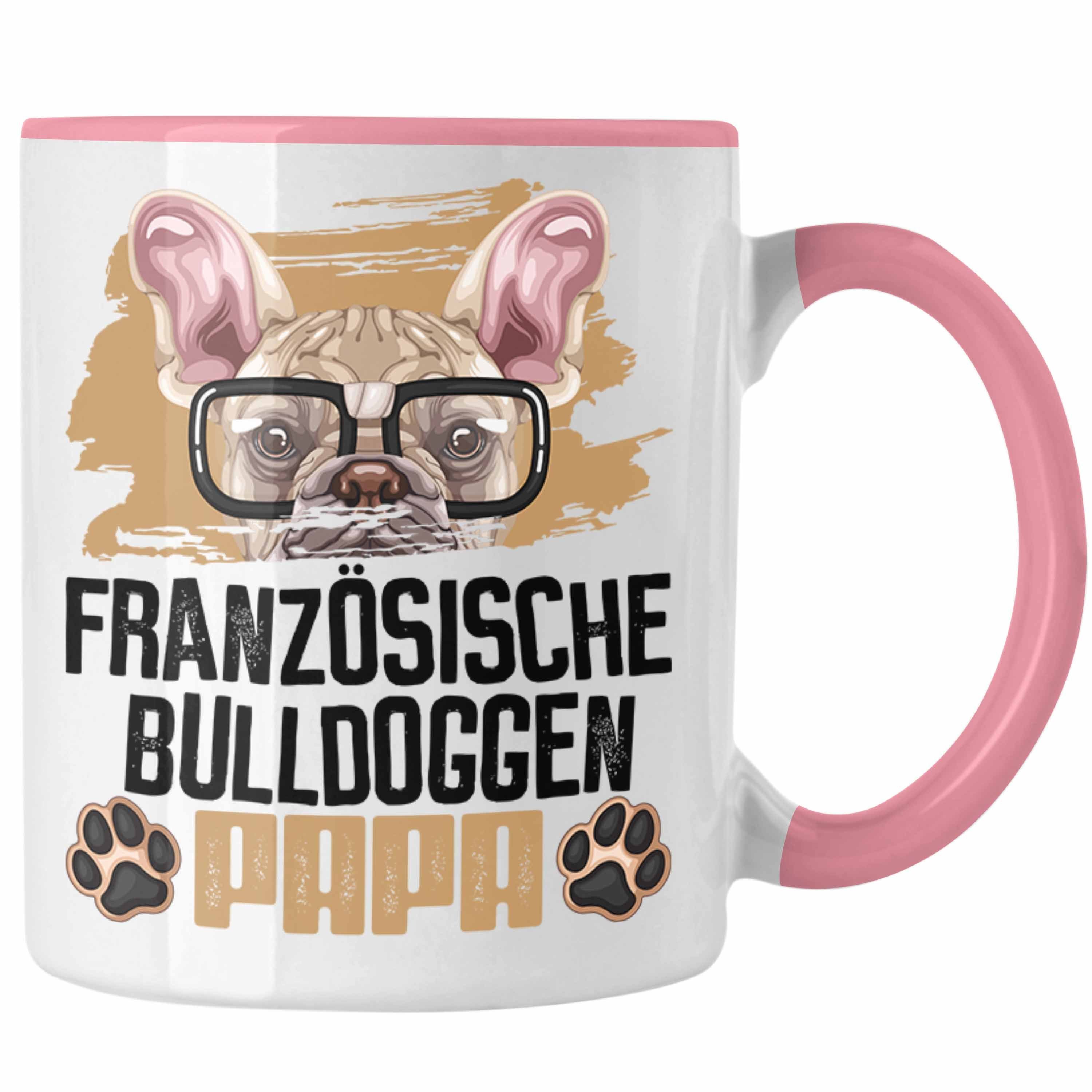 Trendation Tasse Französische Bulldogge Papa Besitzer Tasse Geschenk Lustiger Spruch Ge Rosa