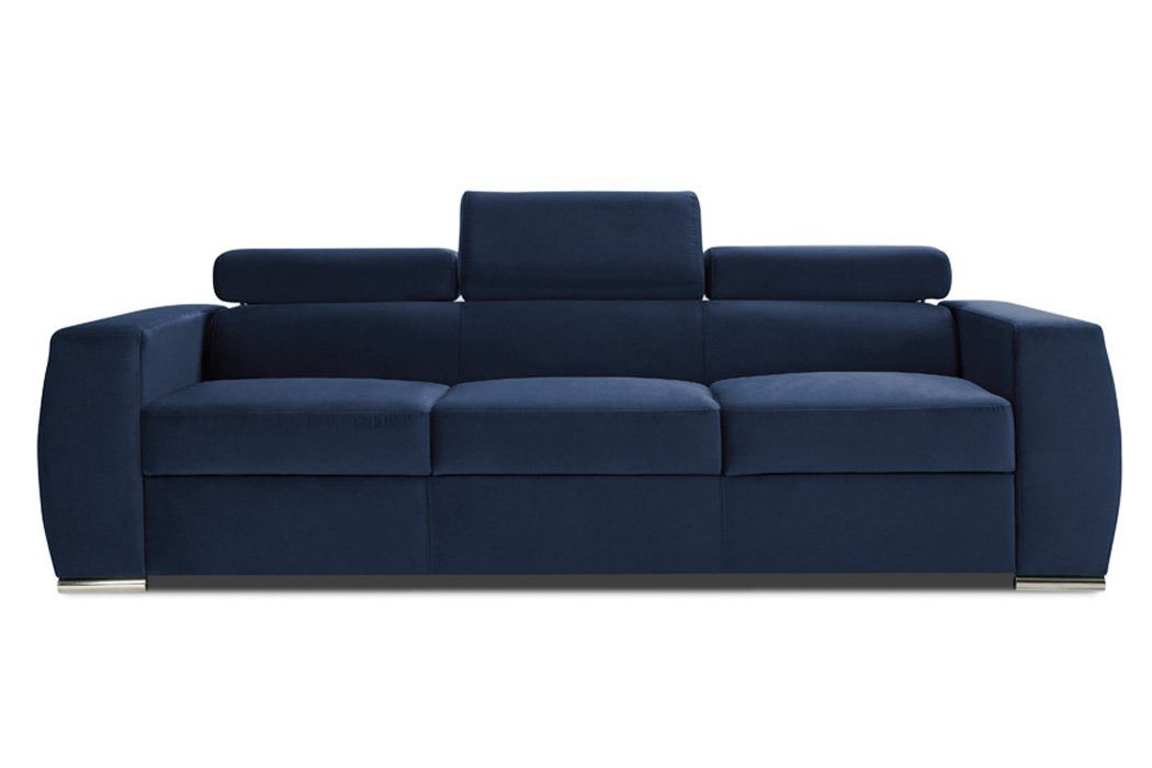 JVmoebel Sofa Sofagarnitur 3+3 Mit Design Polster Bettfunktion Sitzer, Blau Bettfunktion. Stoff Sofas