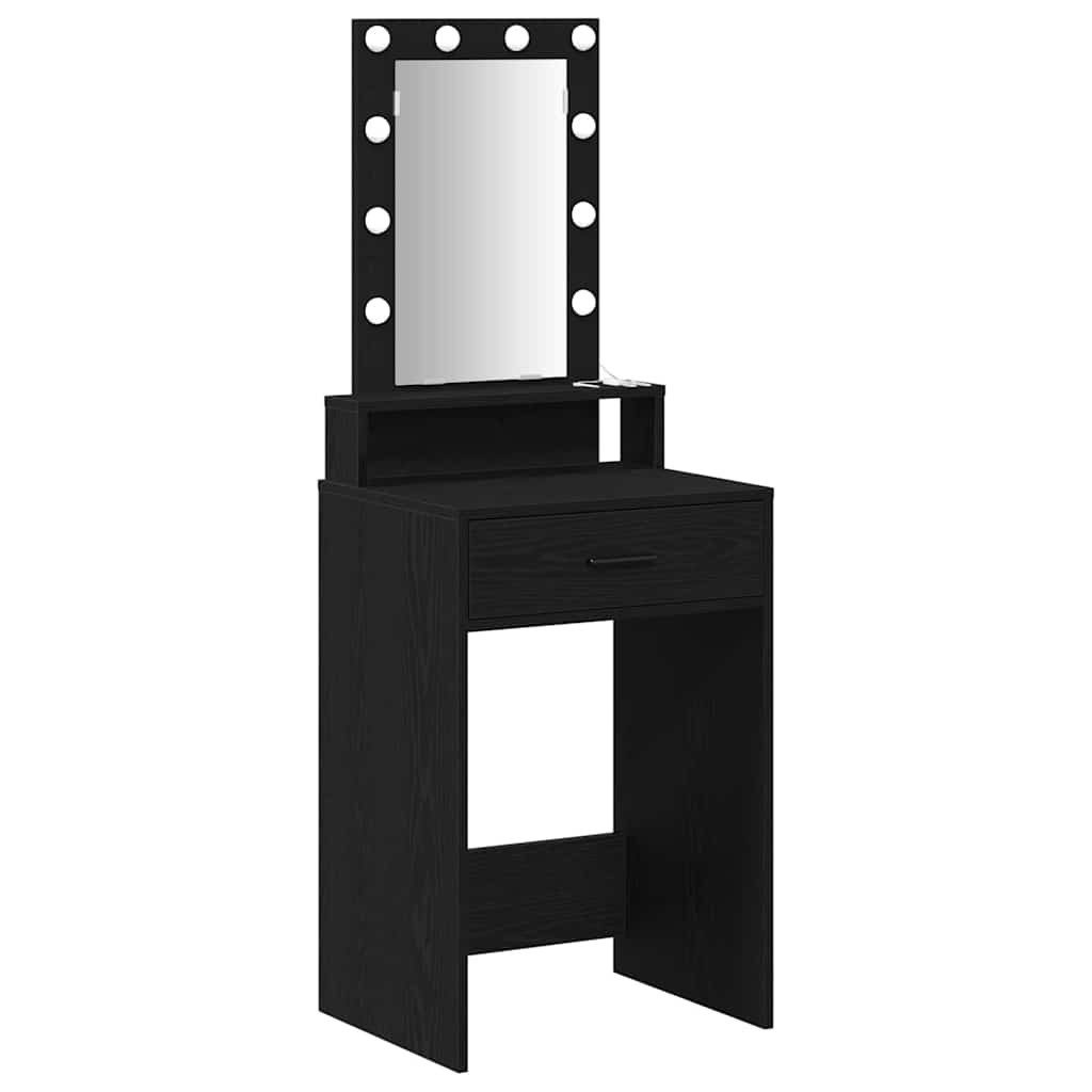 vidaXL Schminktisch Schminktisch Schwarz 50 x 41 x 140 cm Holzwerkstoff (1-St)