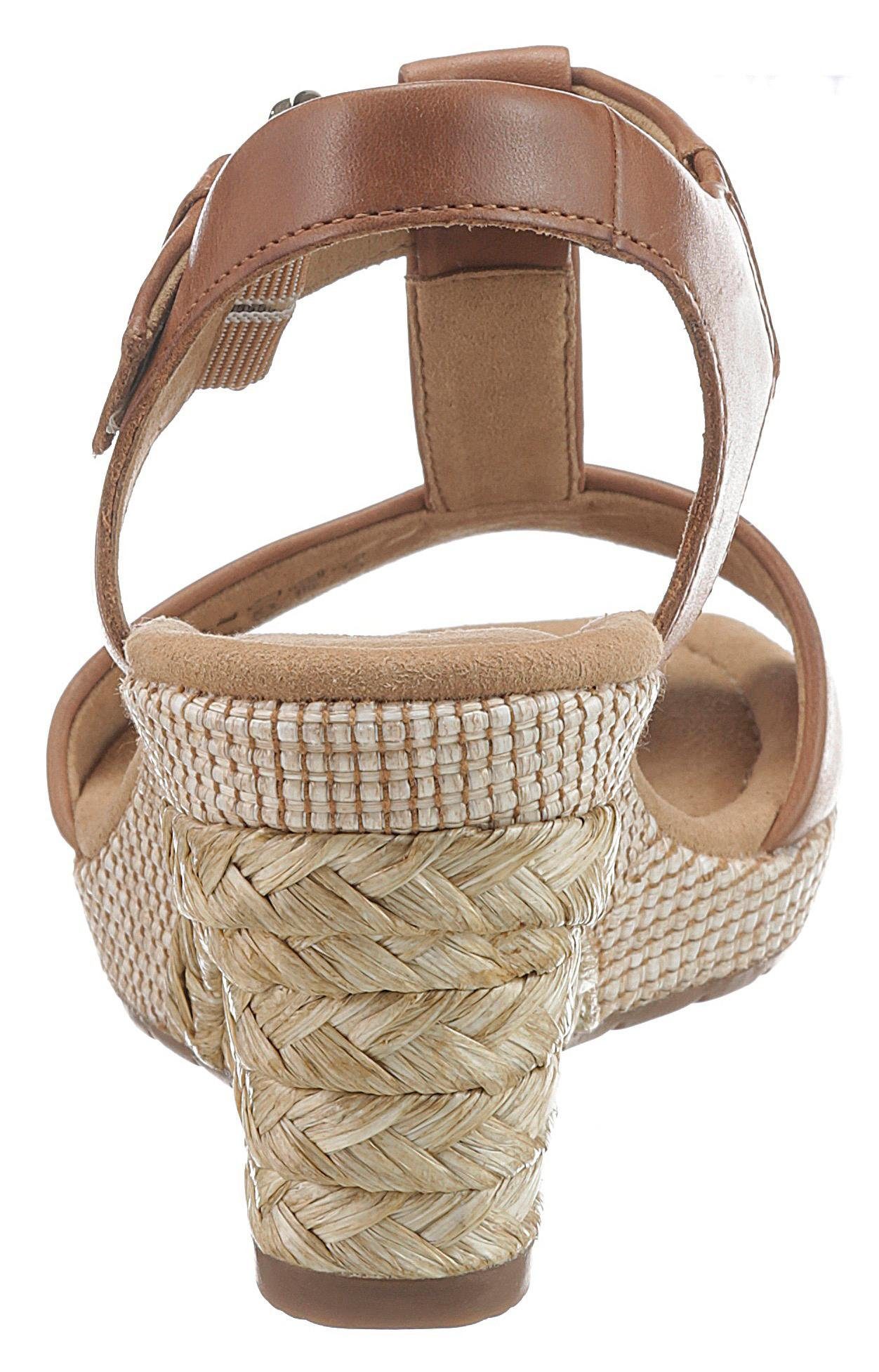 Gabor MILANO Keilsandalette, Sommerschuh, Sandale, Keilabsatz, mit Bastbezu günstig online kaufen