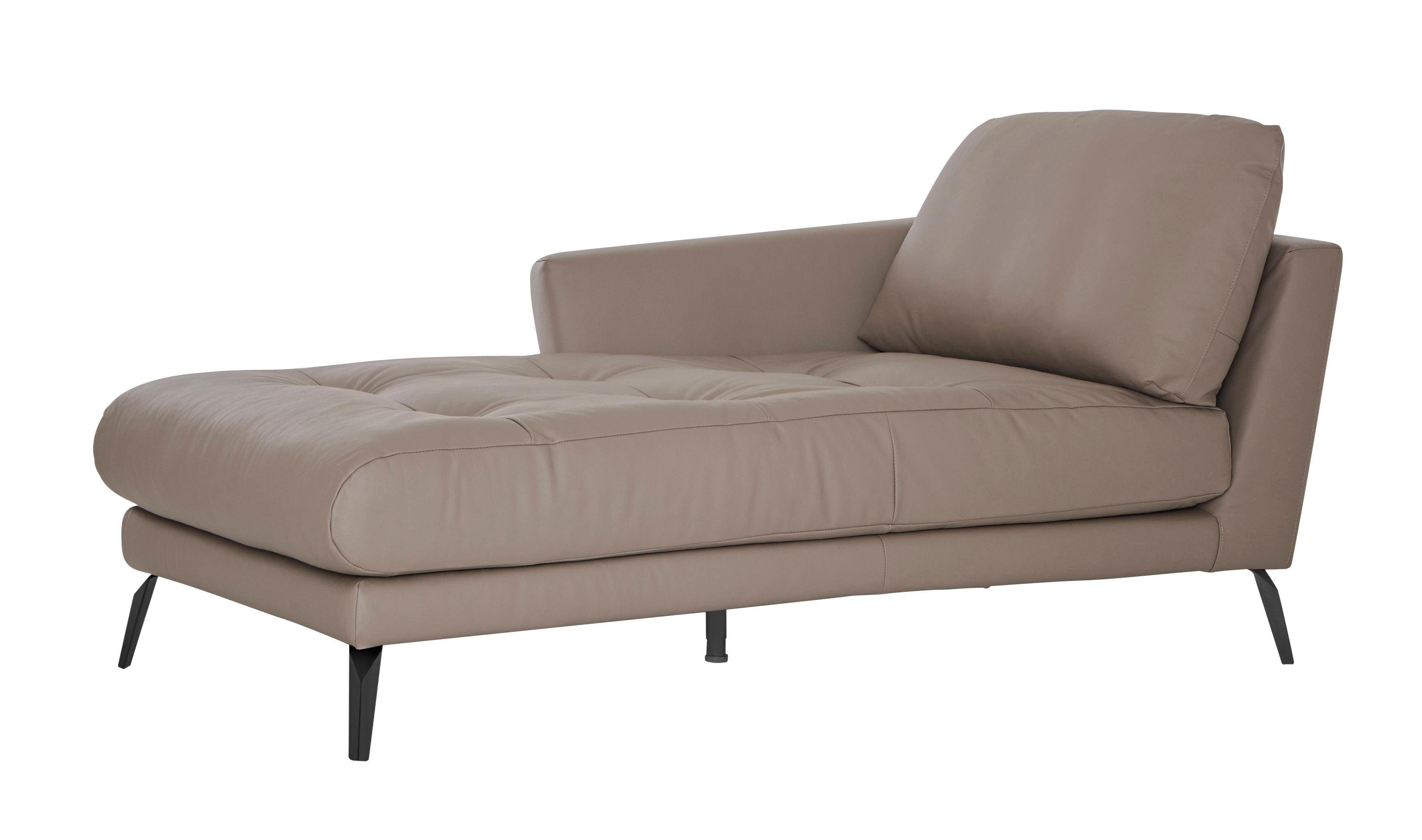 Chaiselongue glänzend Chrom im dekorativer Sitz, mit W.SCHILLIG Füße softy, Heftung