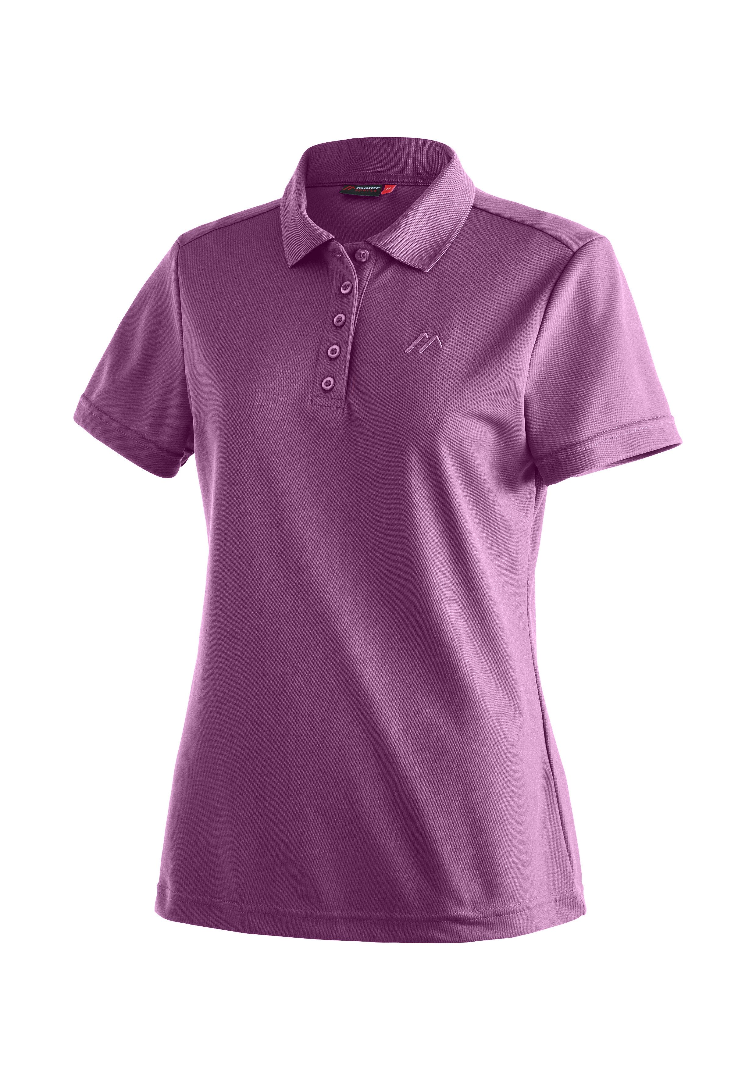 Maier Sports Poloshirt Ulrike Damen Polo kurzarm, leichtes Shirt, Funktionsshirt mit Kragen, Reg Fit