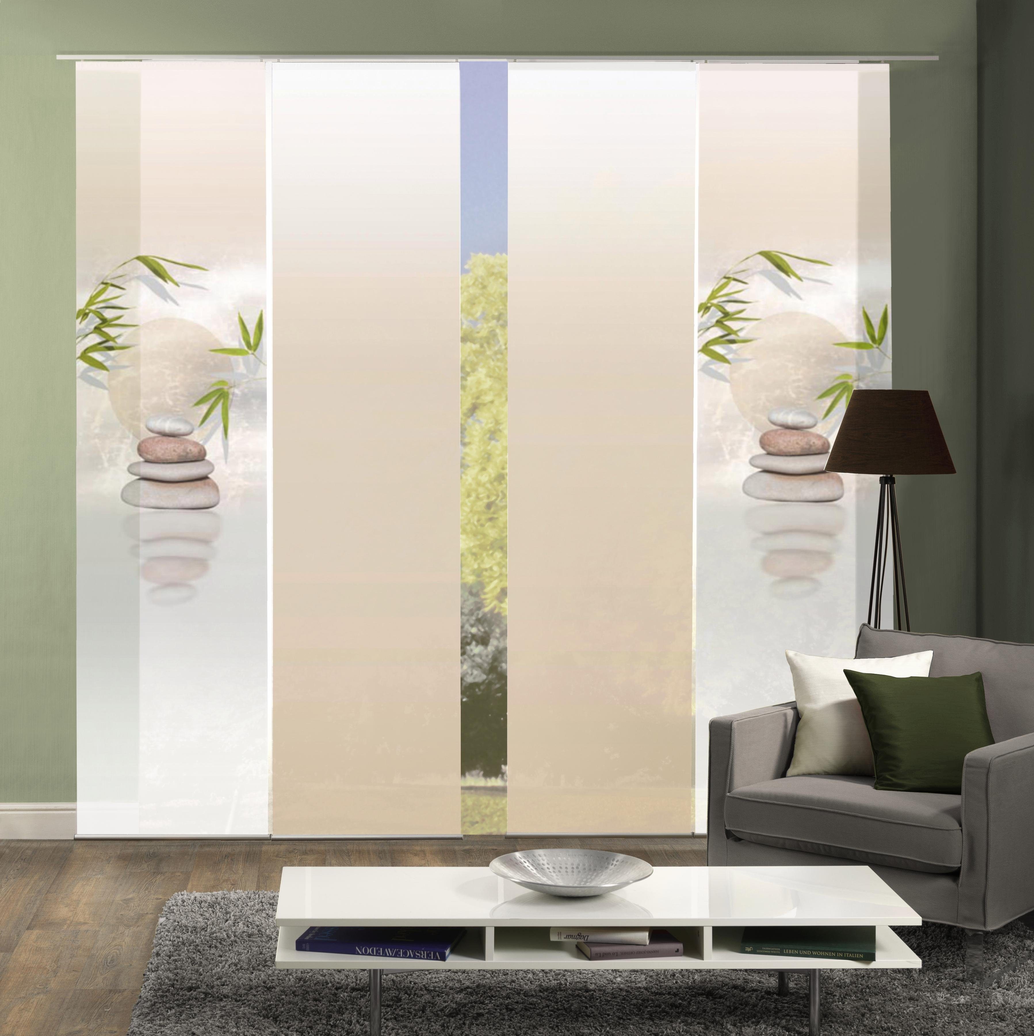 HOME WOHNIDEEN Schiebegardine BUDA (4 St), Klettband, blickdicht, HxB: 245x günstig online kaufen