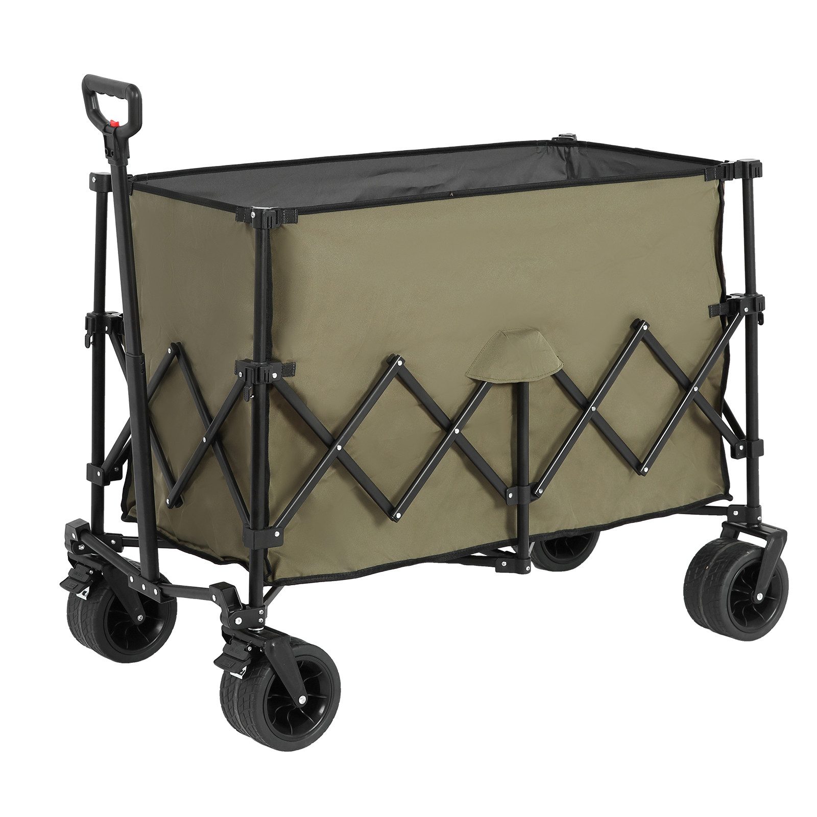 Handwagen Bollerwagen faltbar, Klappbarer Erweiteter Wagen,Robuste Gartenwagen