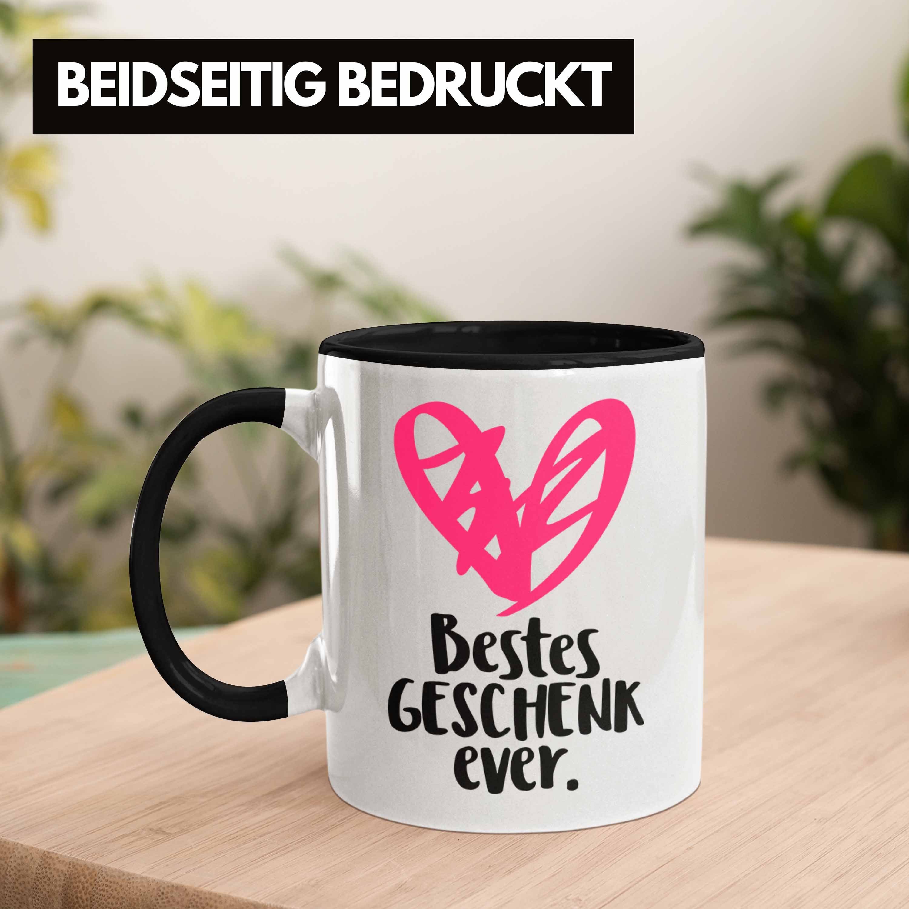mit - Tasse Spruch für Kaffeetasse Trendation Tante Geschenkidee Schwester Wichtelgeschenk Frauen Schwarz Trendation Mama Lustige Tasse